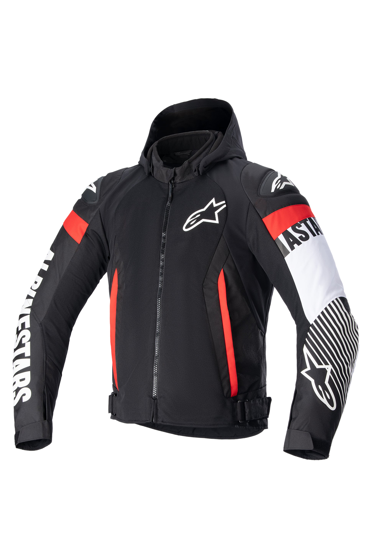 Kurtka Motocyklowa Alpinestars Zaca Air Czarny/Złamany Biały/Czerwony FluorescencyjnyXL