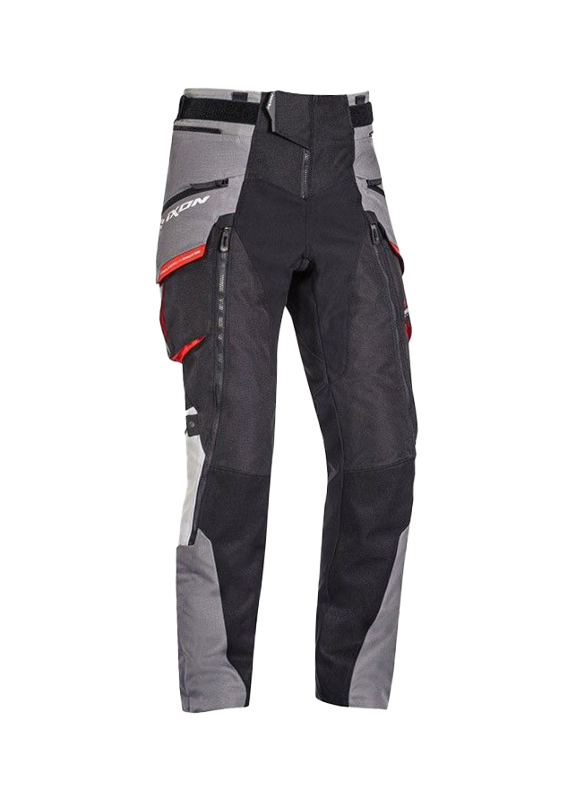 Spodnie Motocyklowe Ixon Ragnar Czarny/Szary/CzerwonyS