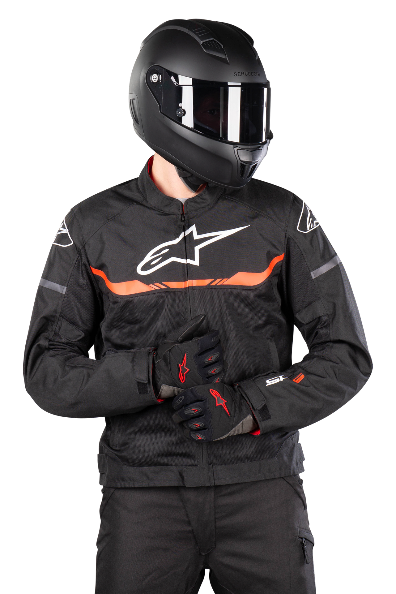 Kurtka Motocyklowa Alpinestars T-SPS Air Czarny/Fluorescencyjny czerwony46