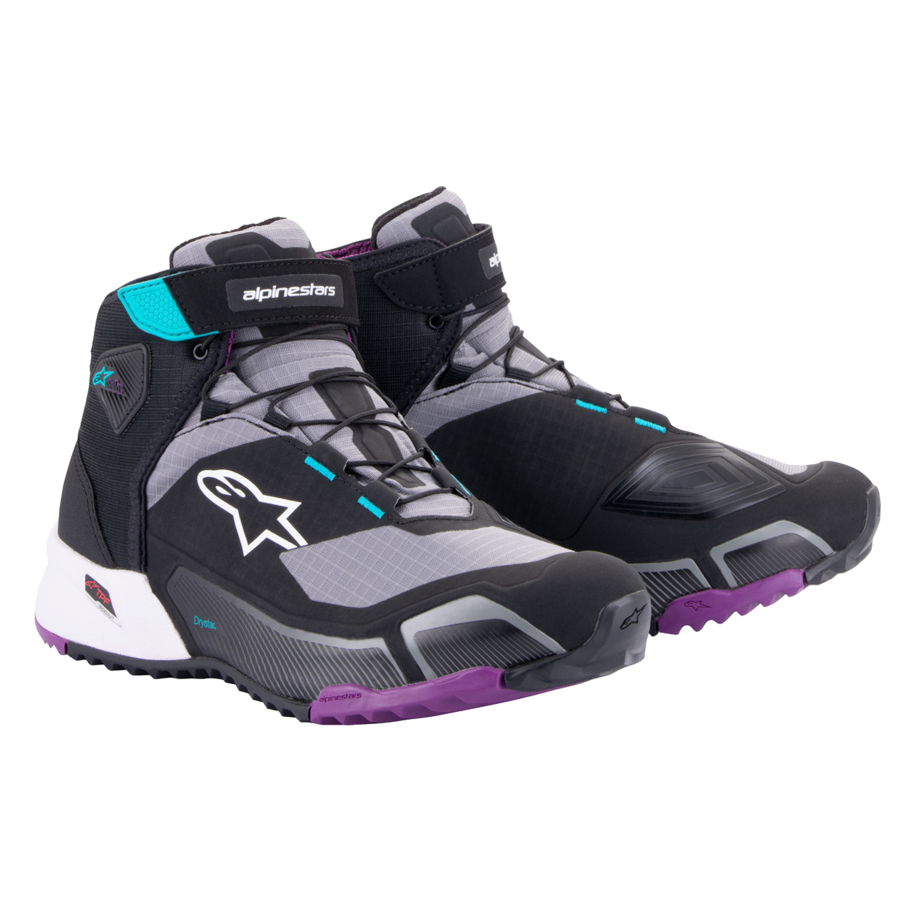 Buty Motocyklowe Damskie Alpinestars CR-X Drystar Czarny/Szary/Śliwkowy/Morski43,5
