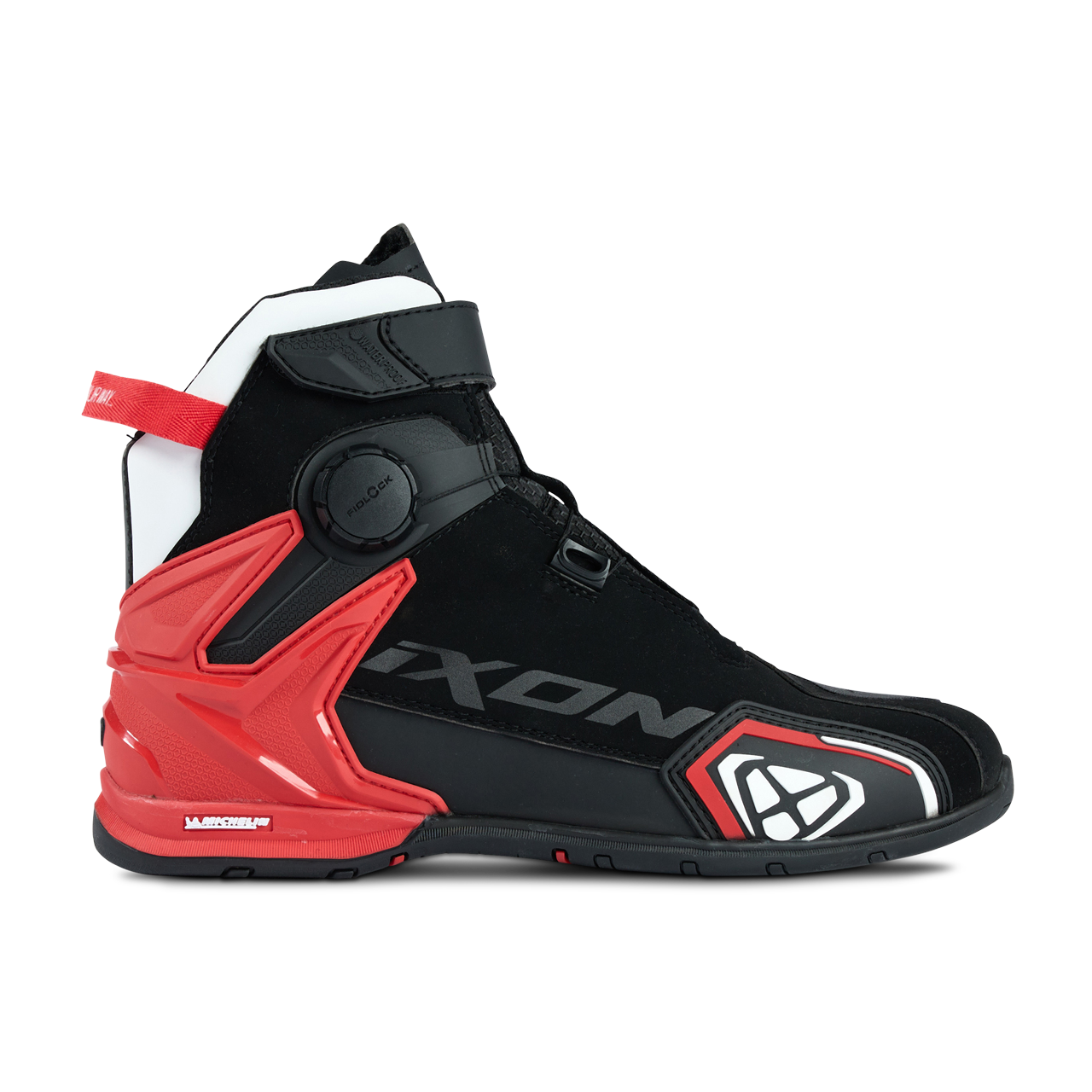 Buty Motocyklowe Ixon Bull 2 WP Czarny/Złamany Biały/Czerwony44