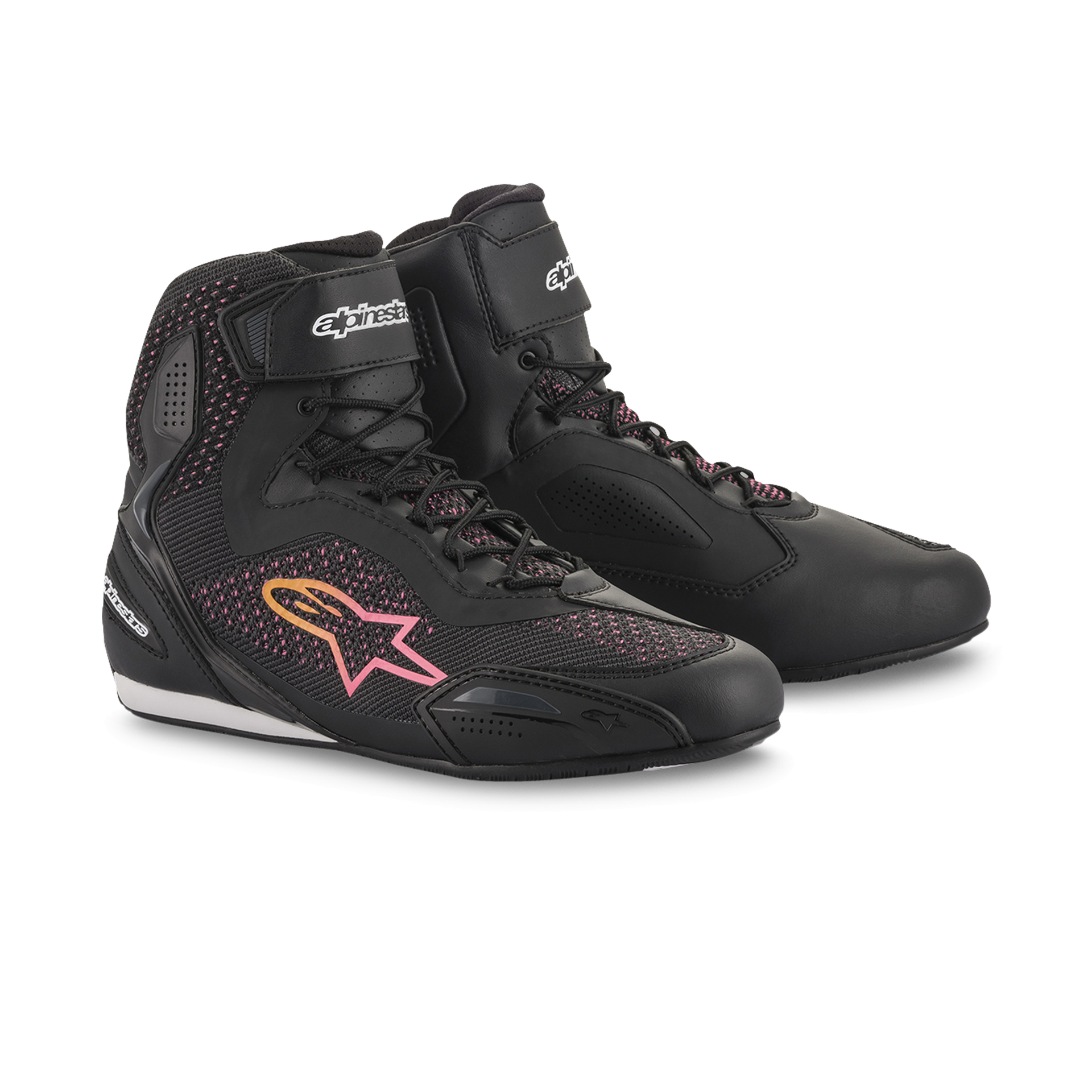 Buty Motocyklowe Alpinestars Stella Faster-3 Rideknit Damskie Czarny/Żółty/Różowy36