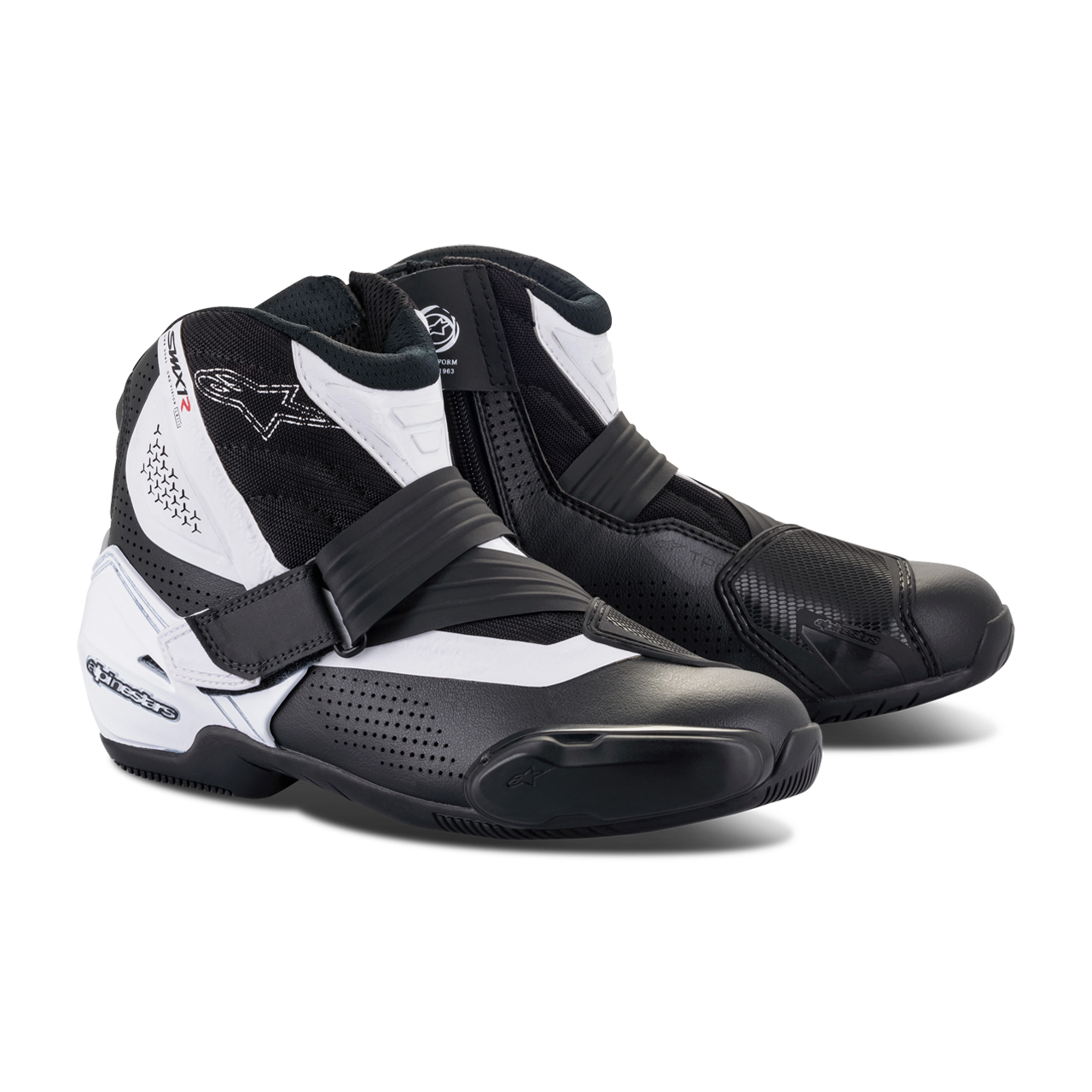 Buty Motocyklowe Alpinestars SMX-1 R V2 Vented Czarny/Złamany Biały46