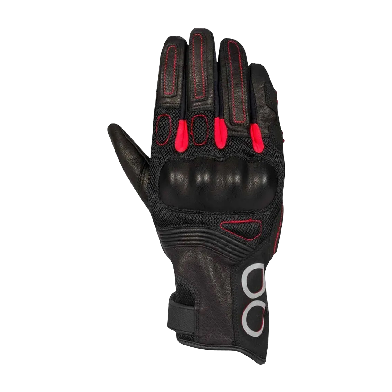 Rękawice MC Bering Pitts Czarny/CzerwonyXXL