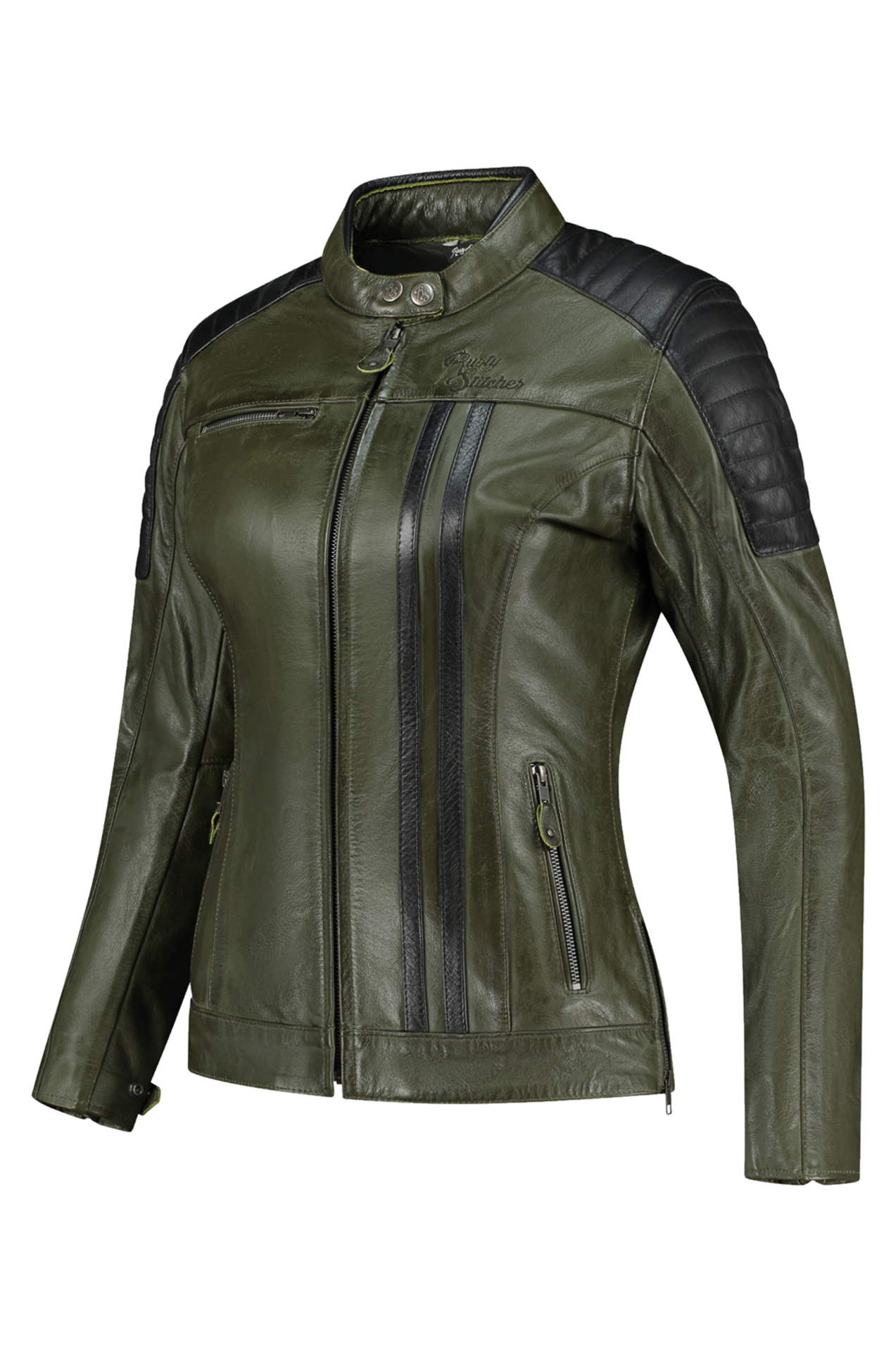 Kurtka Motocyklowa Rusty Stitches Alice V2 Damska Zielony/Czarny38