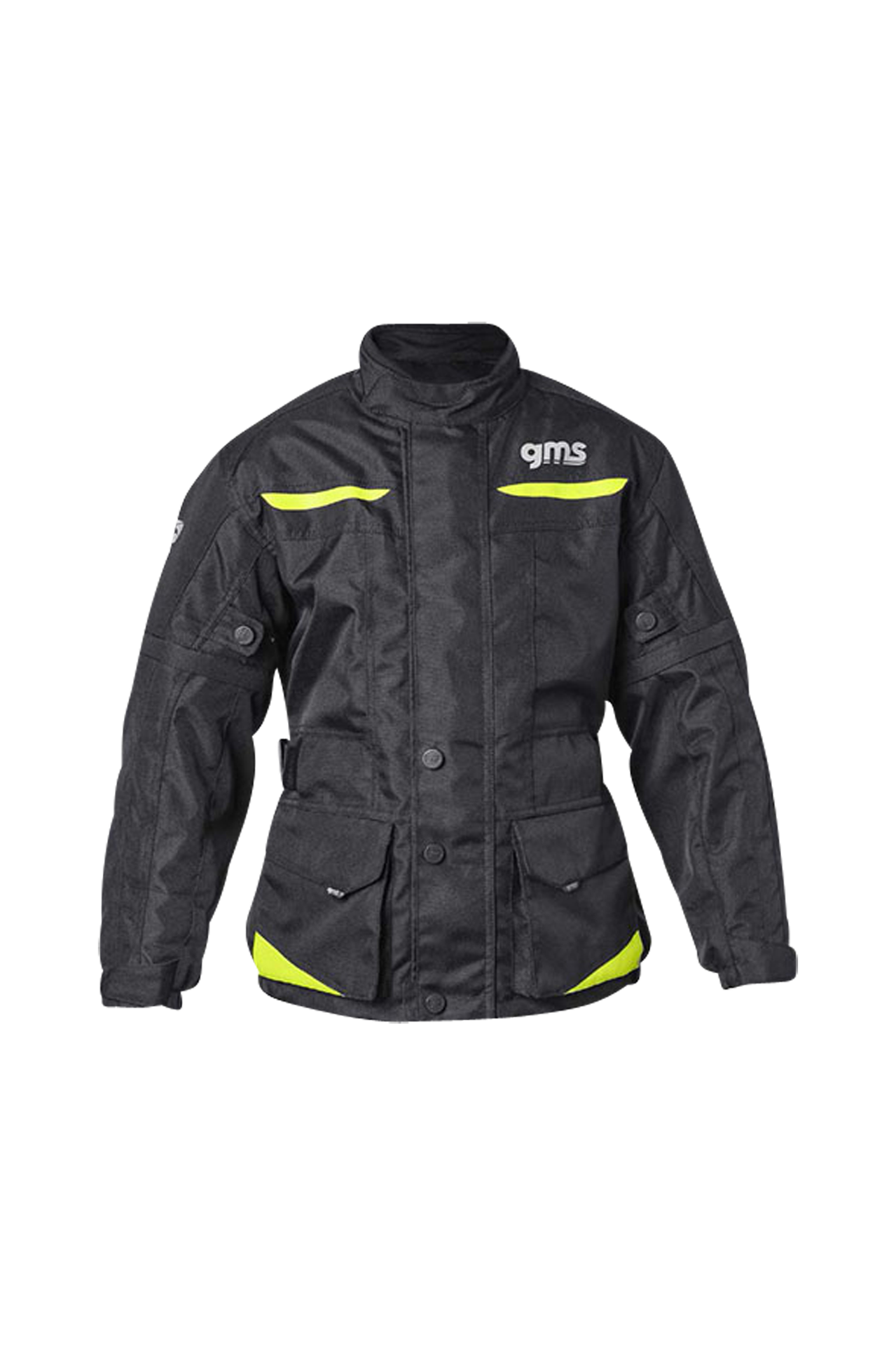 Kurtka Motocyklowa GMS Gear WP Dziecięca Czarny/Fluorescencyjny żółty152