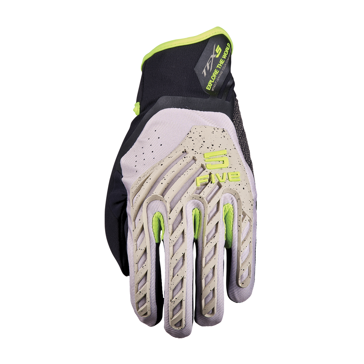 Rękawice Motocyklowe Five TFX5 Piaskowy/Fluorescencyjny ŻółtyXXL