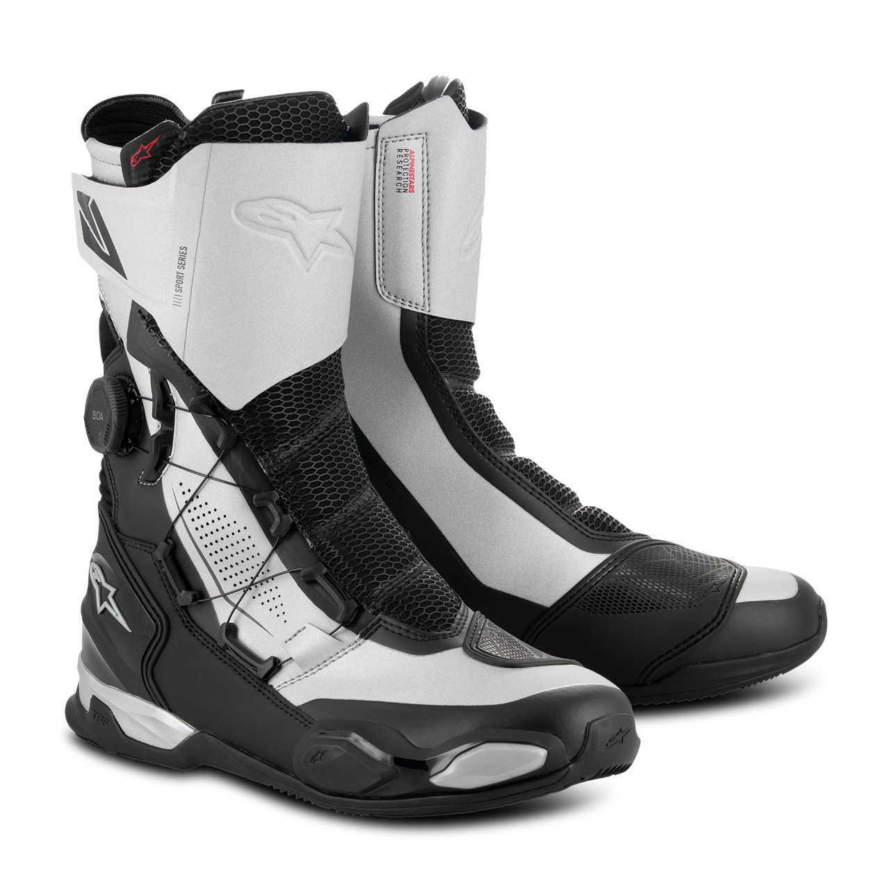 Buty Motocyklowe Alpinestars Sp-X Boa Czarny/Srebrny42