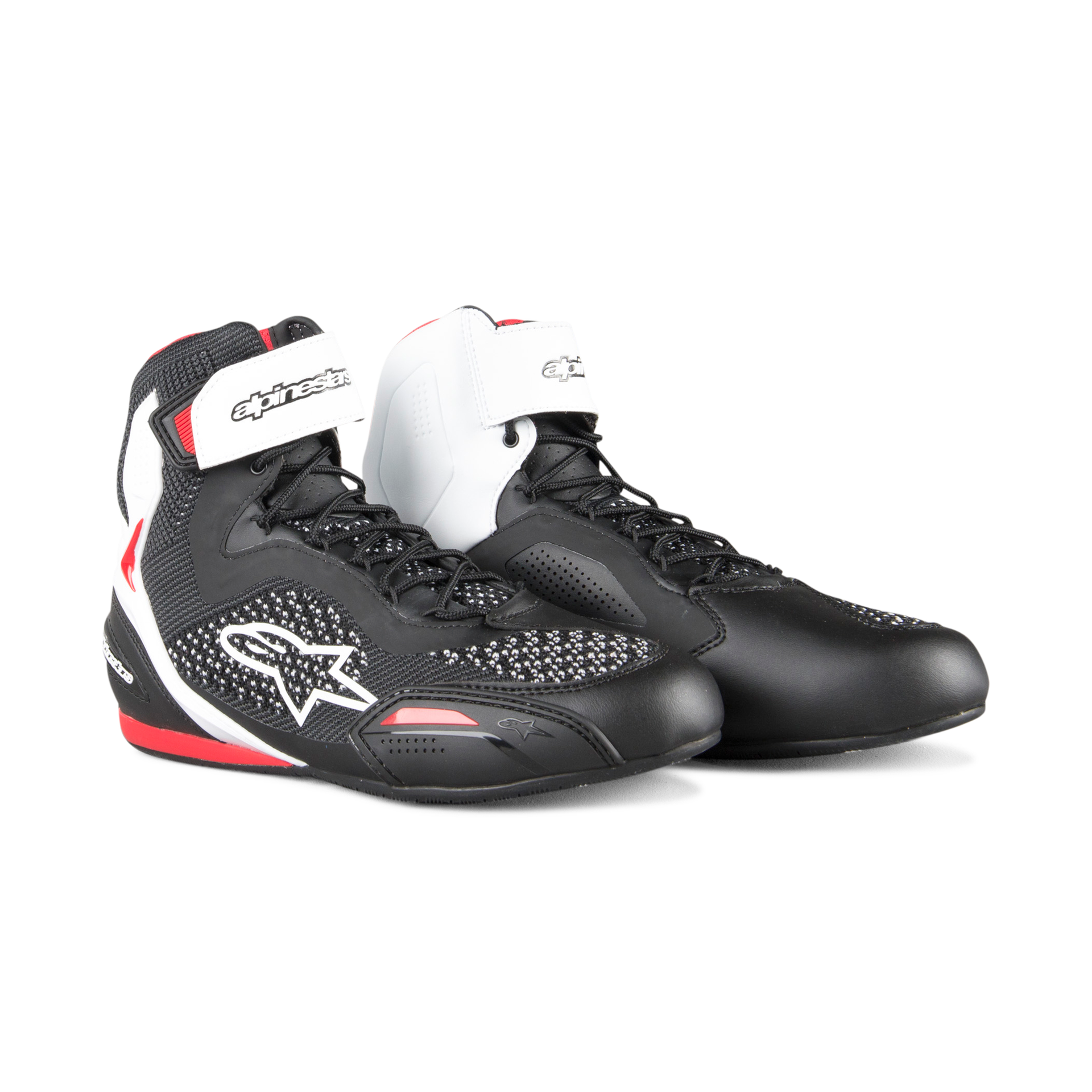 Buty Motocyklowe Alpinestars Faster-3 Rideknit Czarny/Złamany Biały/Czerwony42,5