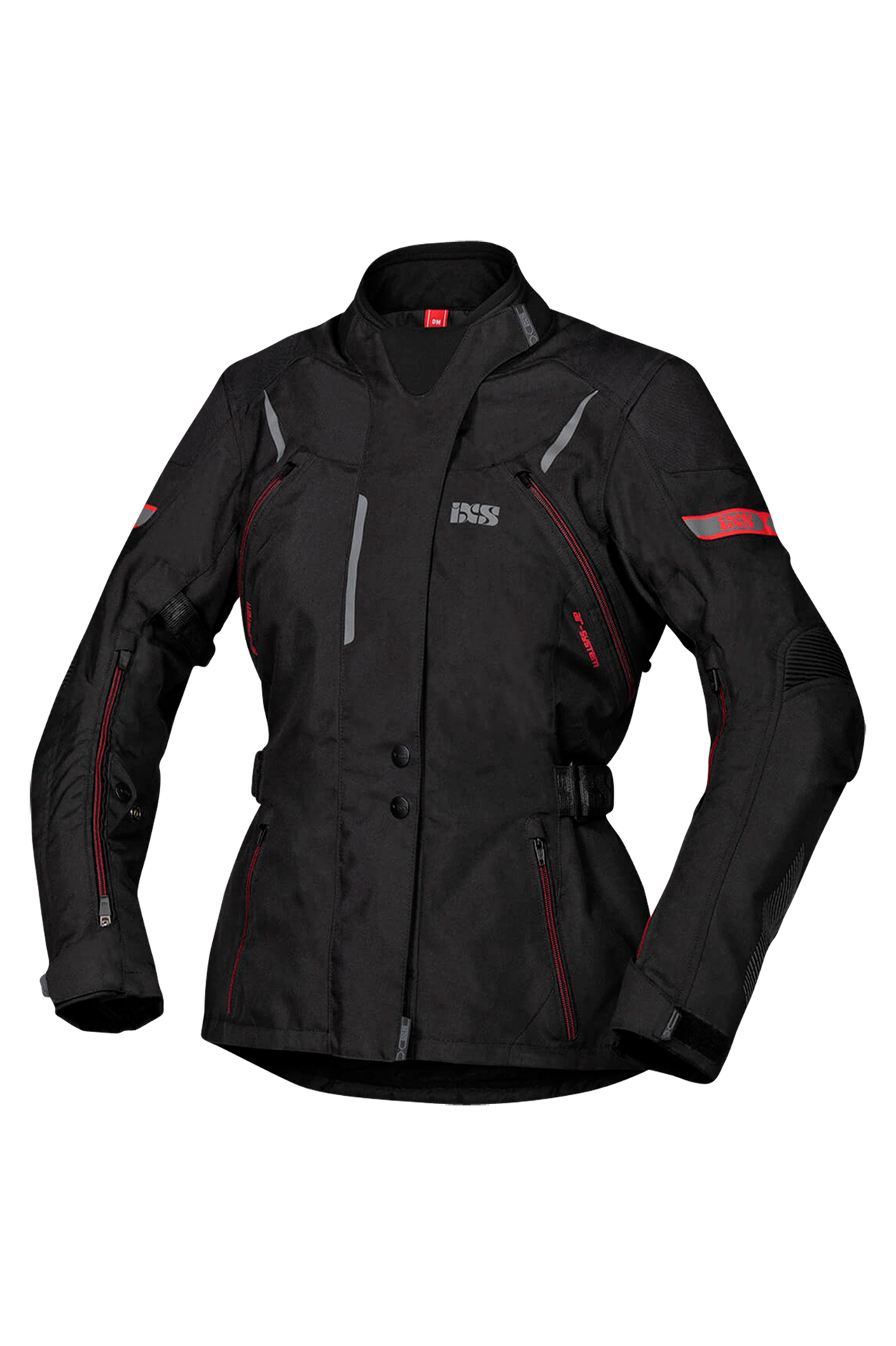 Kurtka Motocyklowa iXS Liz-ST Damska Czarny/Czerwony3XL