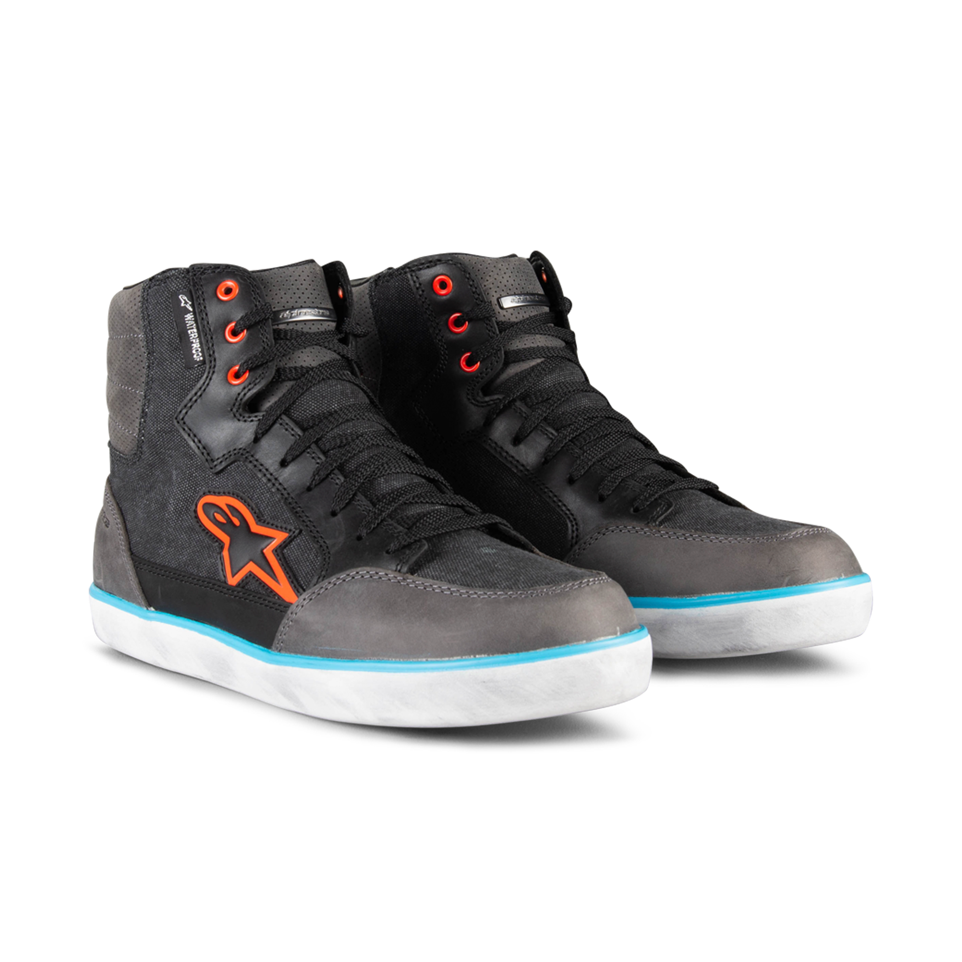 Buty Motocyklowe Alpinestars J-6 Canvas Czarny/Szary/Jasnoniebieski40