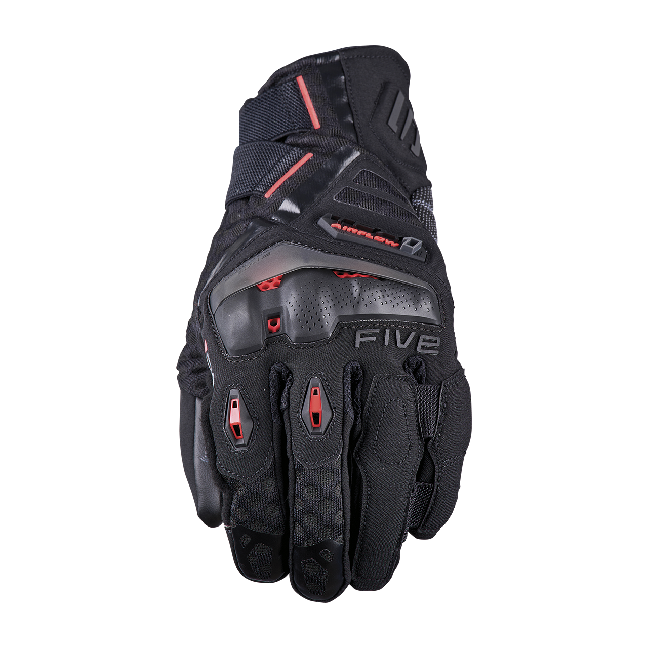 Rękawice Motocyklowe Five TFX1 Airflow Short Czarny/CzerwonyS