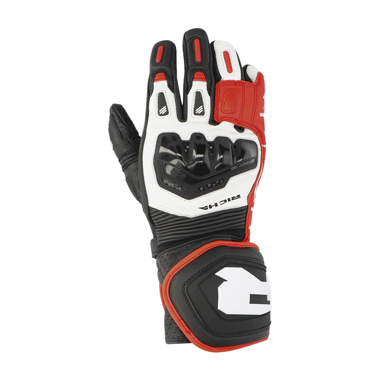 Rękawice Motocyklowe Richa Stradale Czerwony/Złamany Biały/CzarnyXXXL