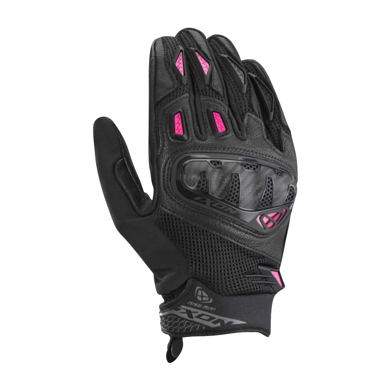Rękawice MC Ixon Rise Air 2 L Damskie Czarny/FuksjowyS