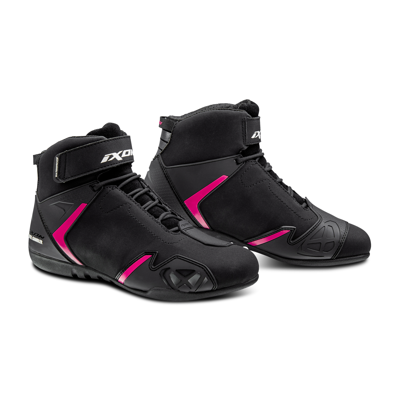 Buty Motocyklowe Ixon Gambler WP Damskie Czarny/Fuksjowy38