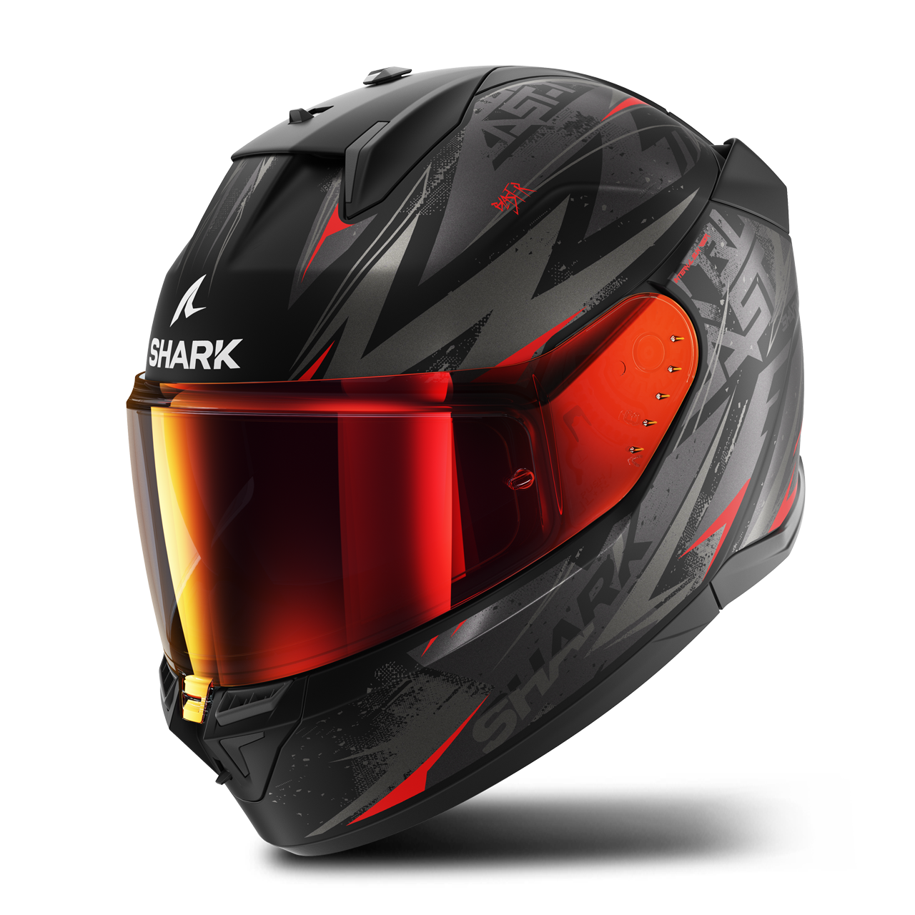 Kask Integralny Shark D-Skwal 3 Blast R Matowy Czarny/Antracyt/CzerwonyS