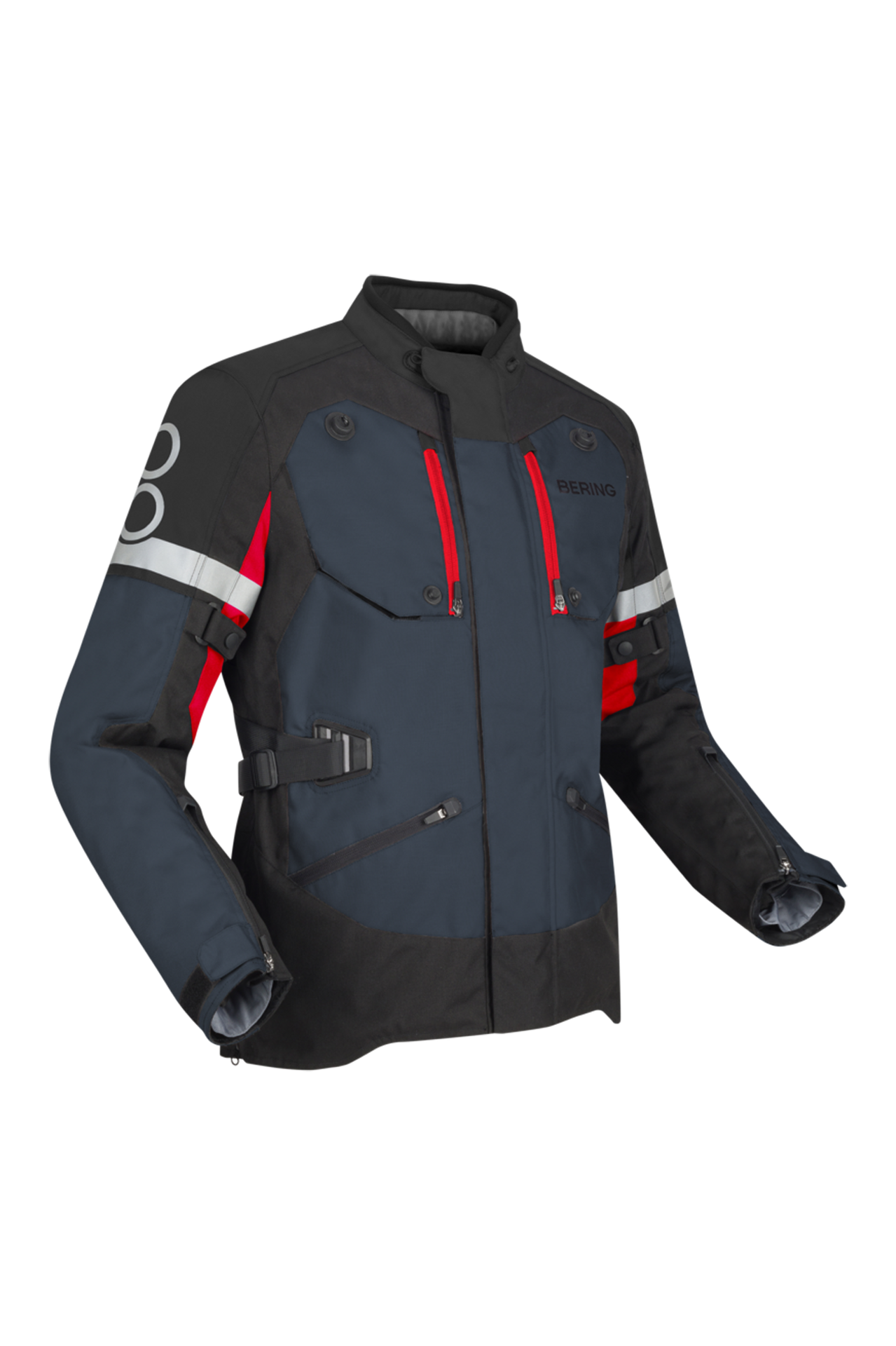 Kurtka Motocyklowa Bering Halifax Czarny/Antracyt/CzerwonyXL