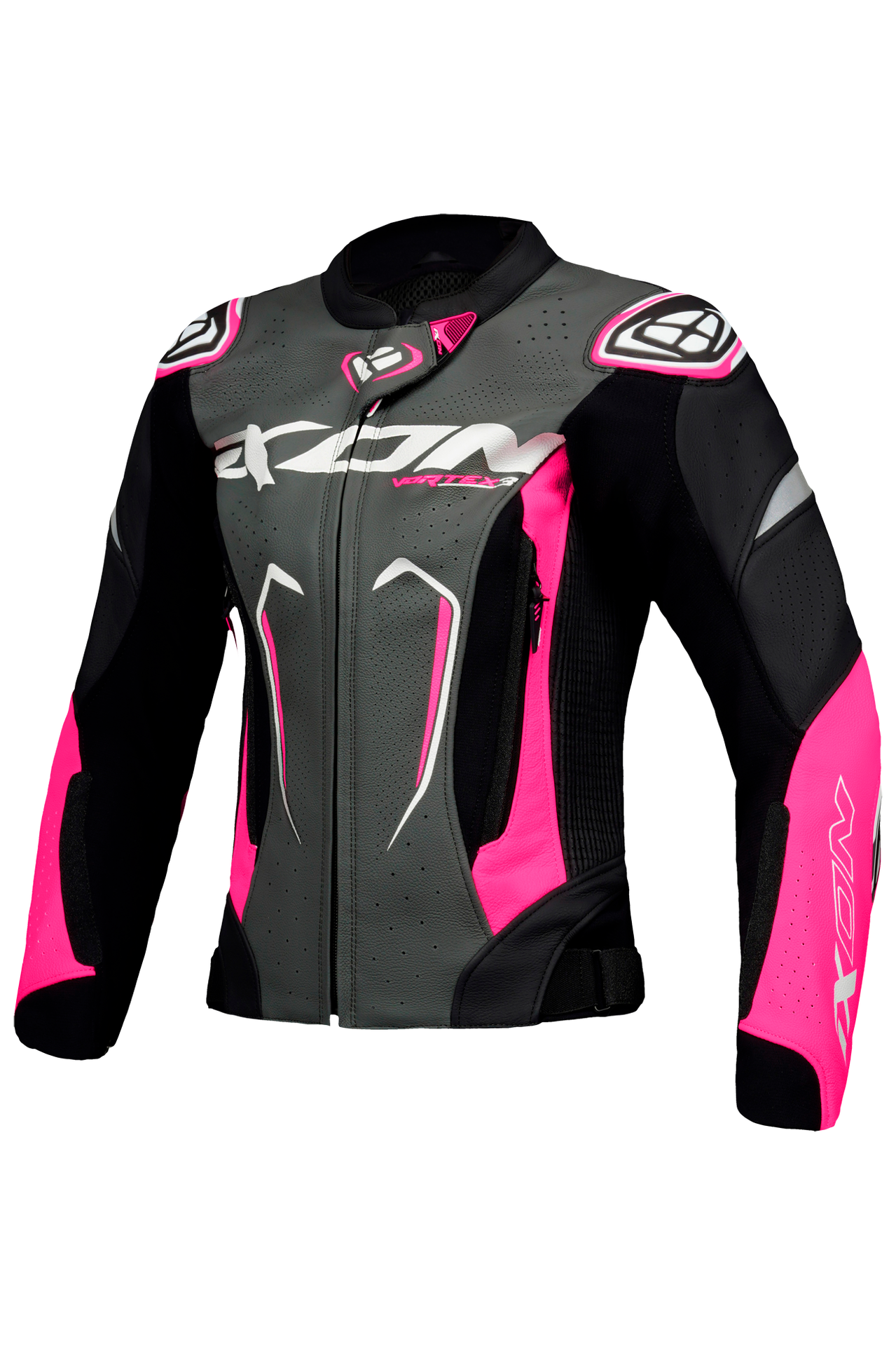 Kurtka Motocyklowa Ixon VORTEX 3 Damska Czarny/Różowy/Złamany BiałyL