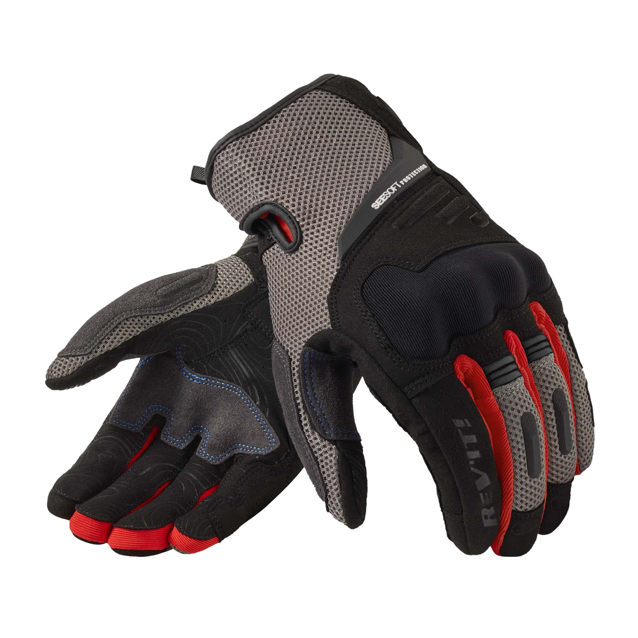 Rękawice Motocyklowe REV'IT! Cavern Szary/CzerwonyM