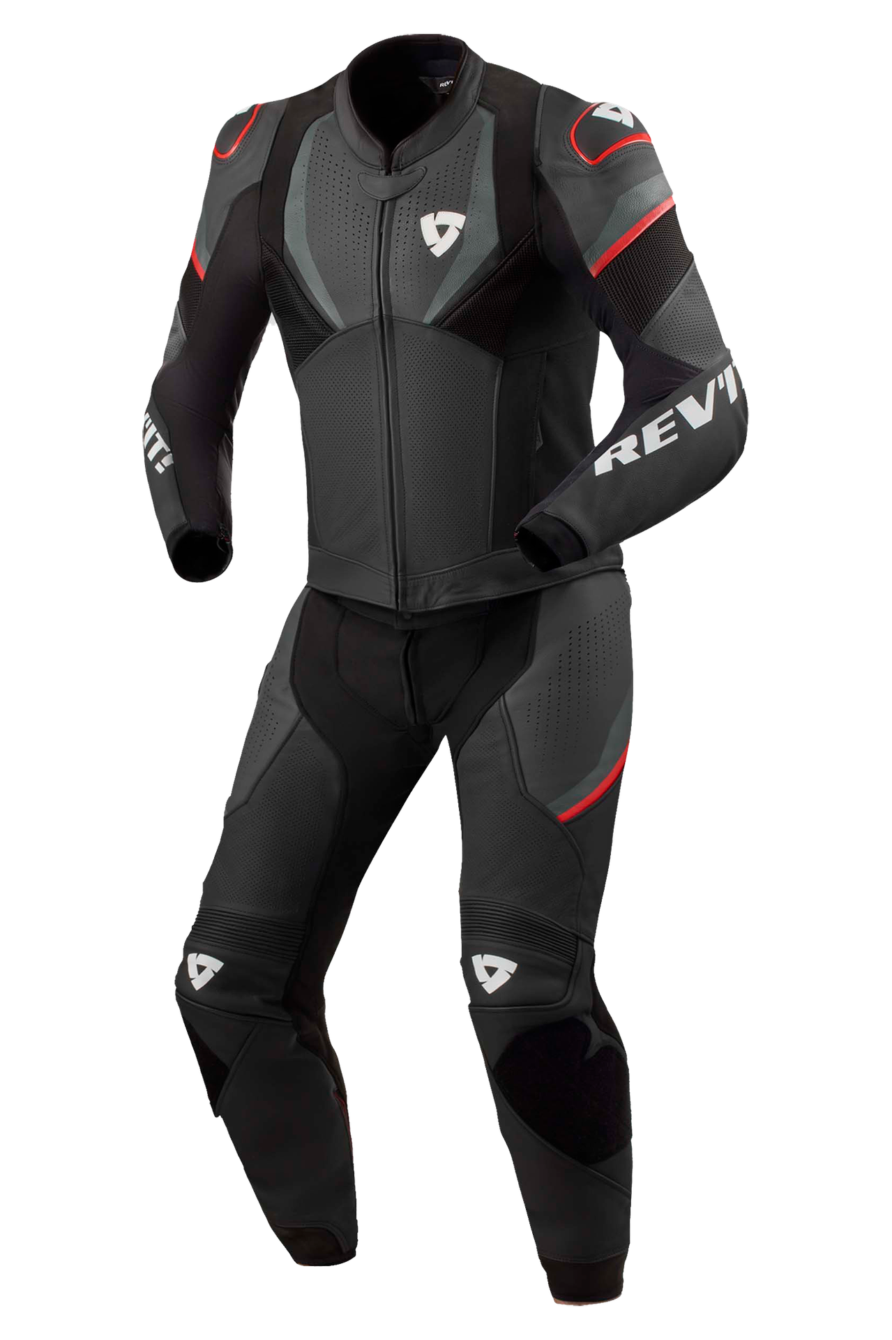 Skórzany Kombinezon Motocyklowy REV'IT! Combi Beta 2 Czarny/Szary46