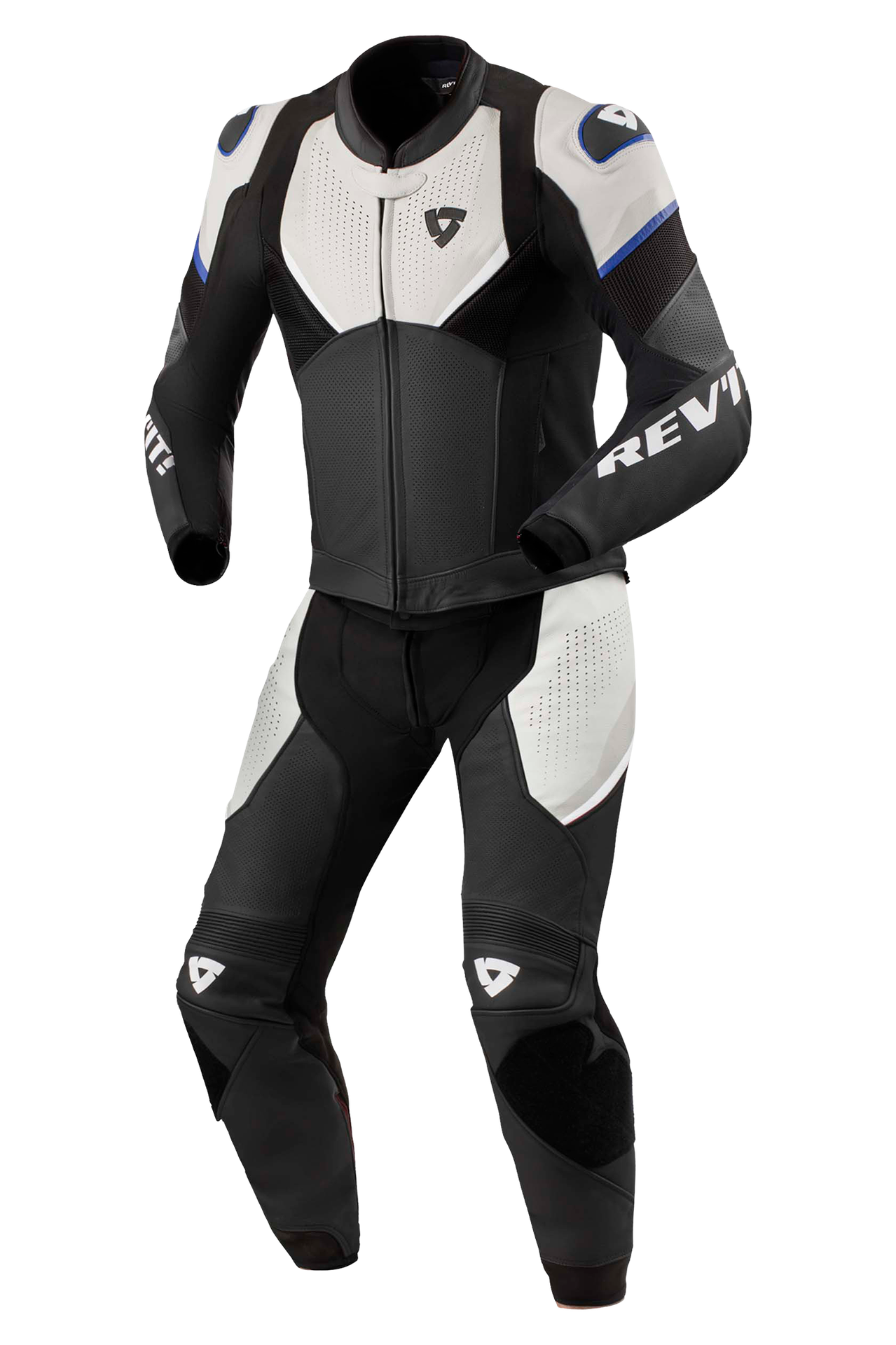 Skórzany Kombinezon Motocyklowy REV'IT! Combi Beta 2 Czarny/Jasnoszary56