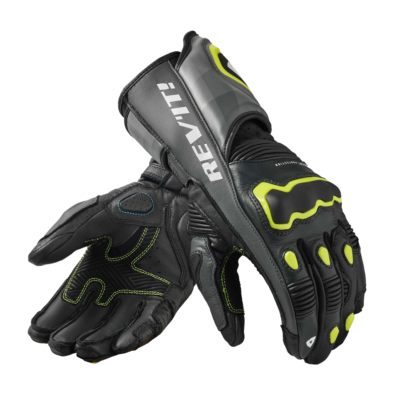 Rękawice Motocyklowe REV'IT! Quantum 3 Szary/Neonowy ŻółtyL
