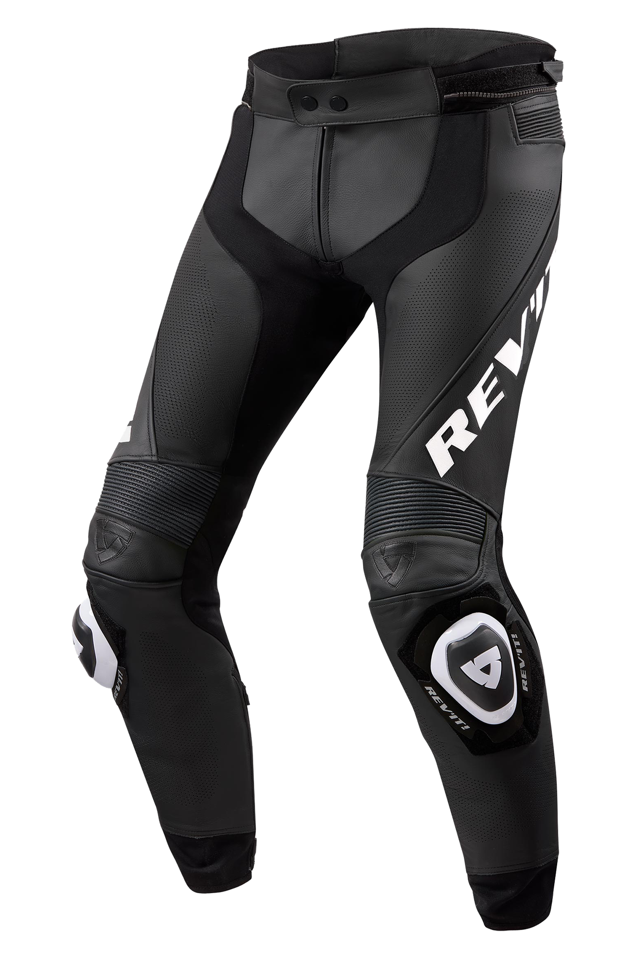 Spodnie Motocyklowe Rev'It! Apex Czarny/Złamany Biały54 Długi