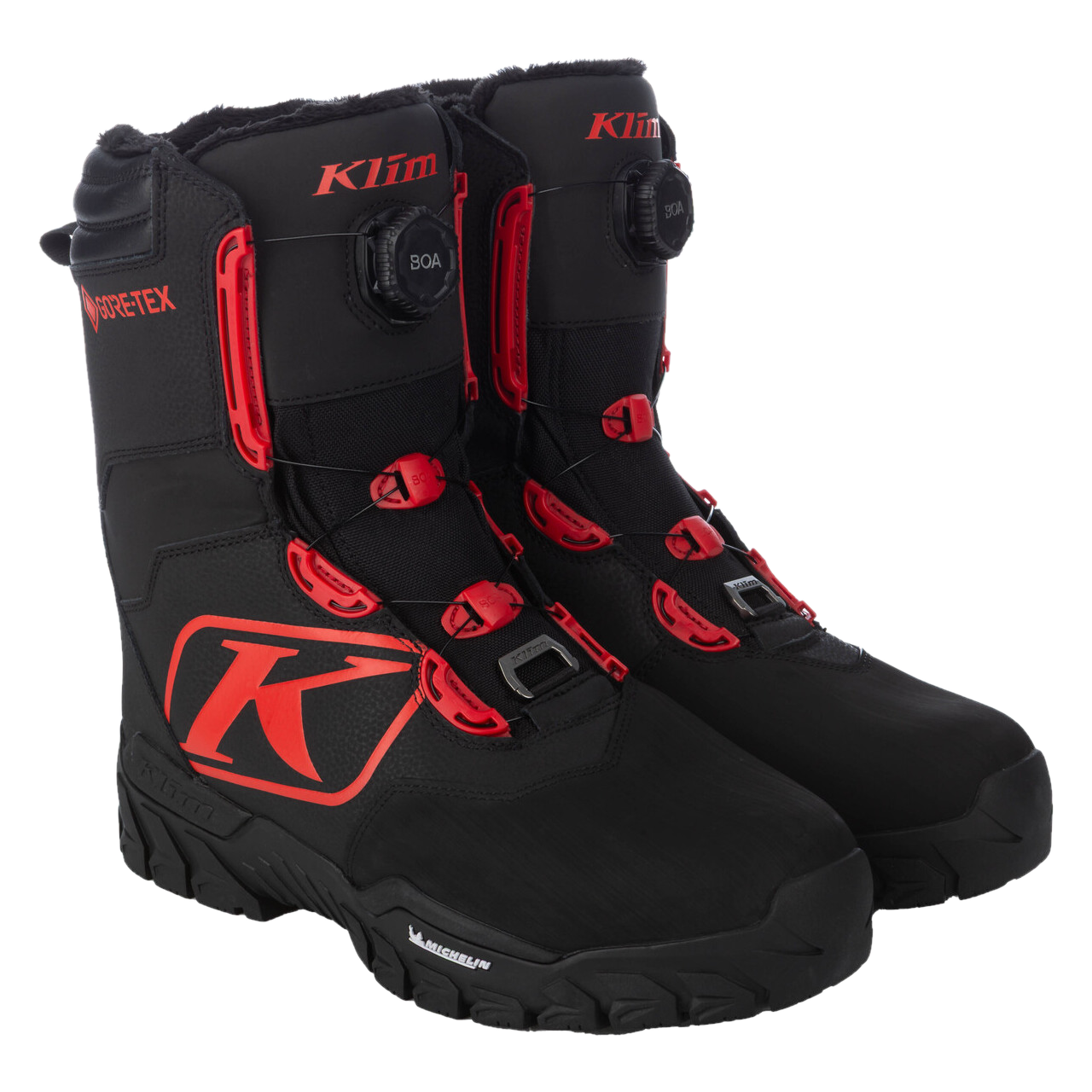 Buty Na Skuter Śnieżny Klim Force GTX BOA Czarny/Ognisty Czerwony42,5