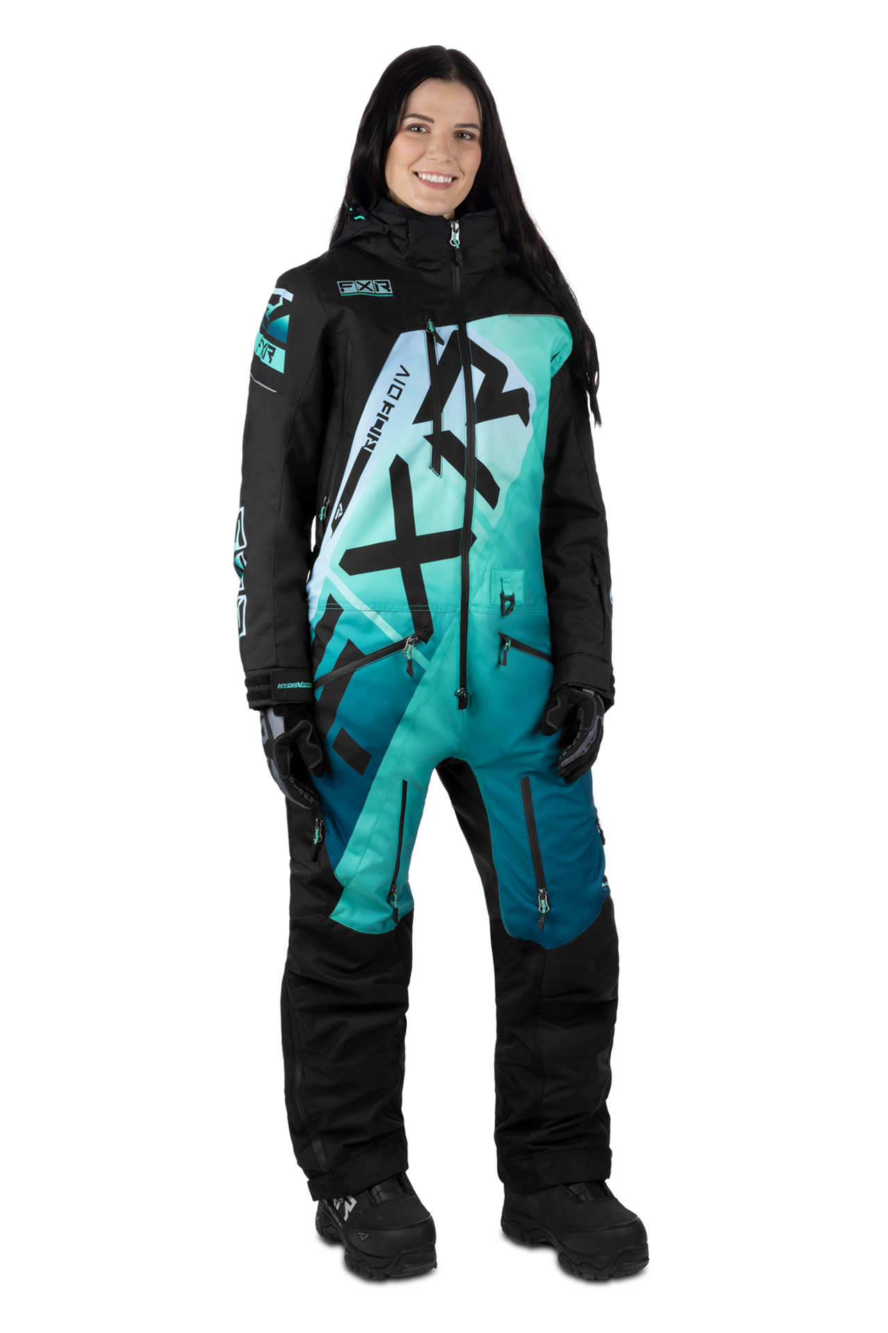 Kombinezon Jednoczęściowy FXR CX F.A.S.T. Insulated Czarno-miętowy gradient2