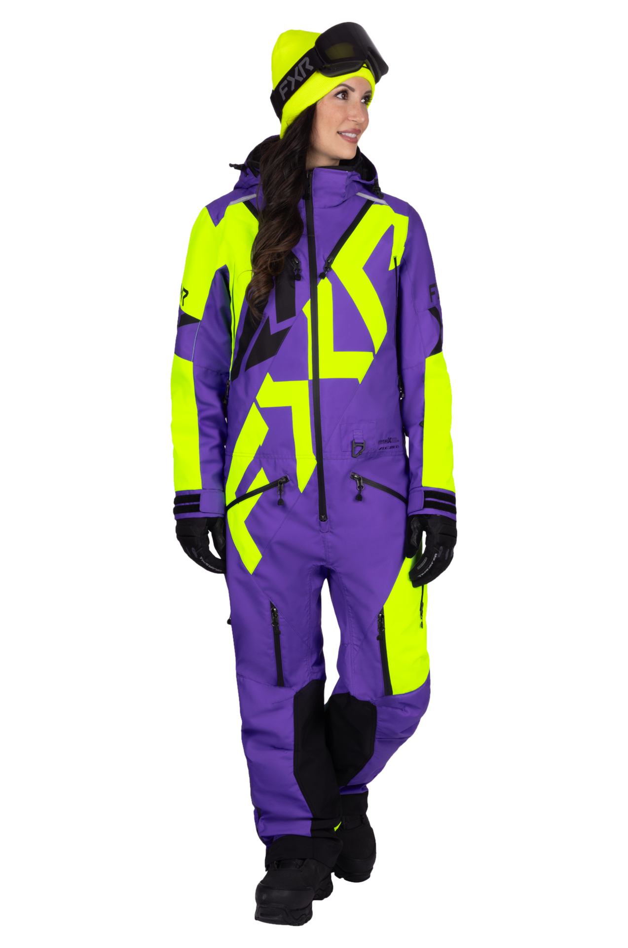Kombinezon Jednoczęściowy FXR Cold Cross CX F.A.S.T Insulated Damski 26 Ciemny Ametyst/HiVis6