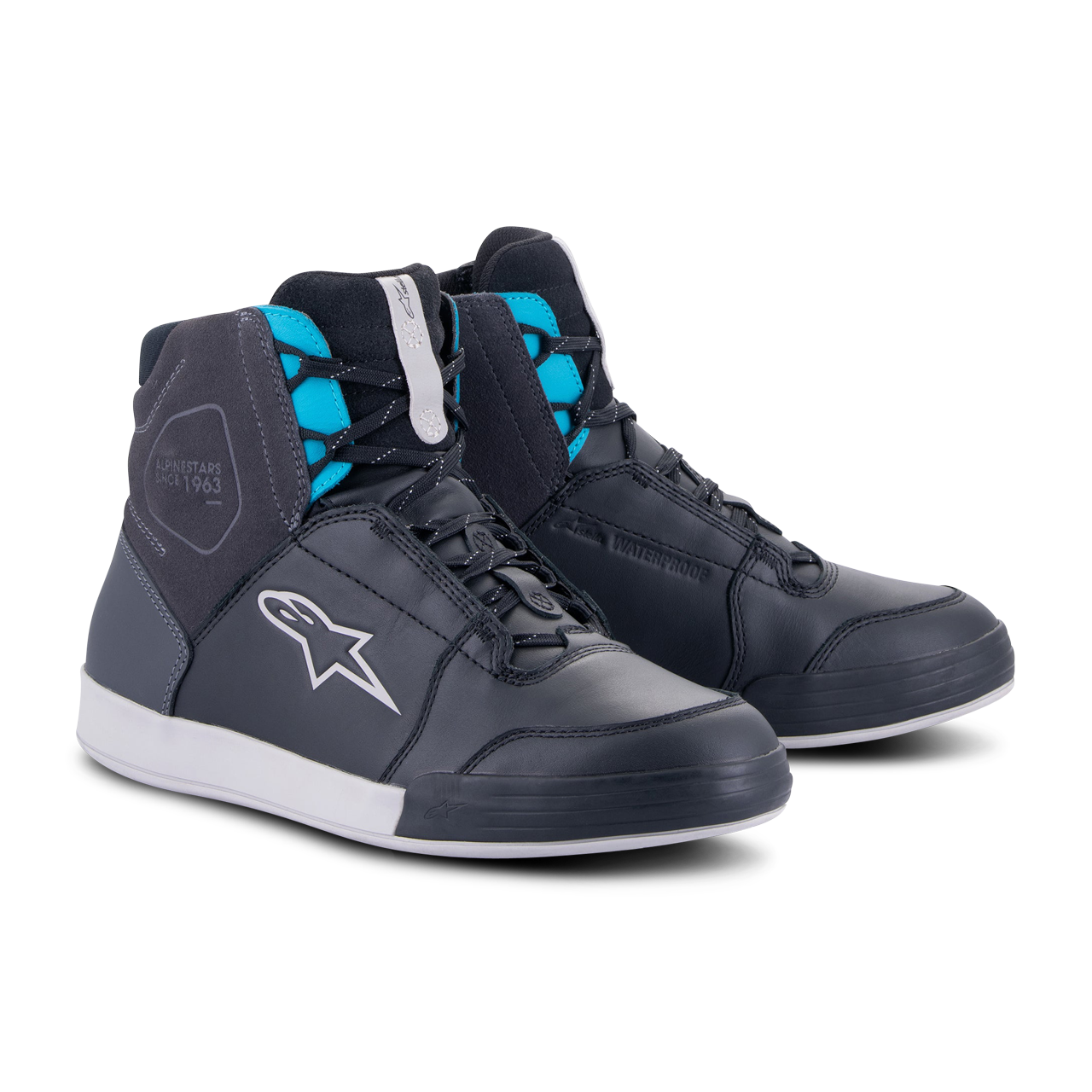 Buty Motocyklowe Alpinestars Chrome Waterproof Damskie Czarny Asfalt/Turkusowy38,5