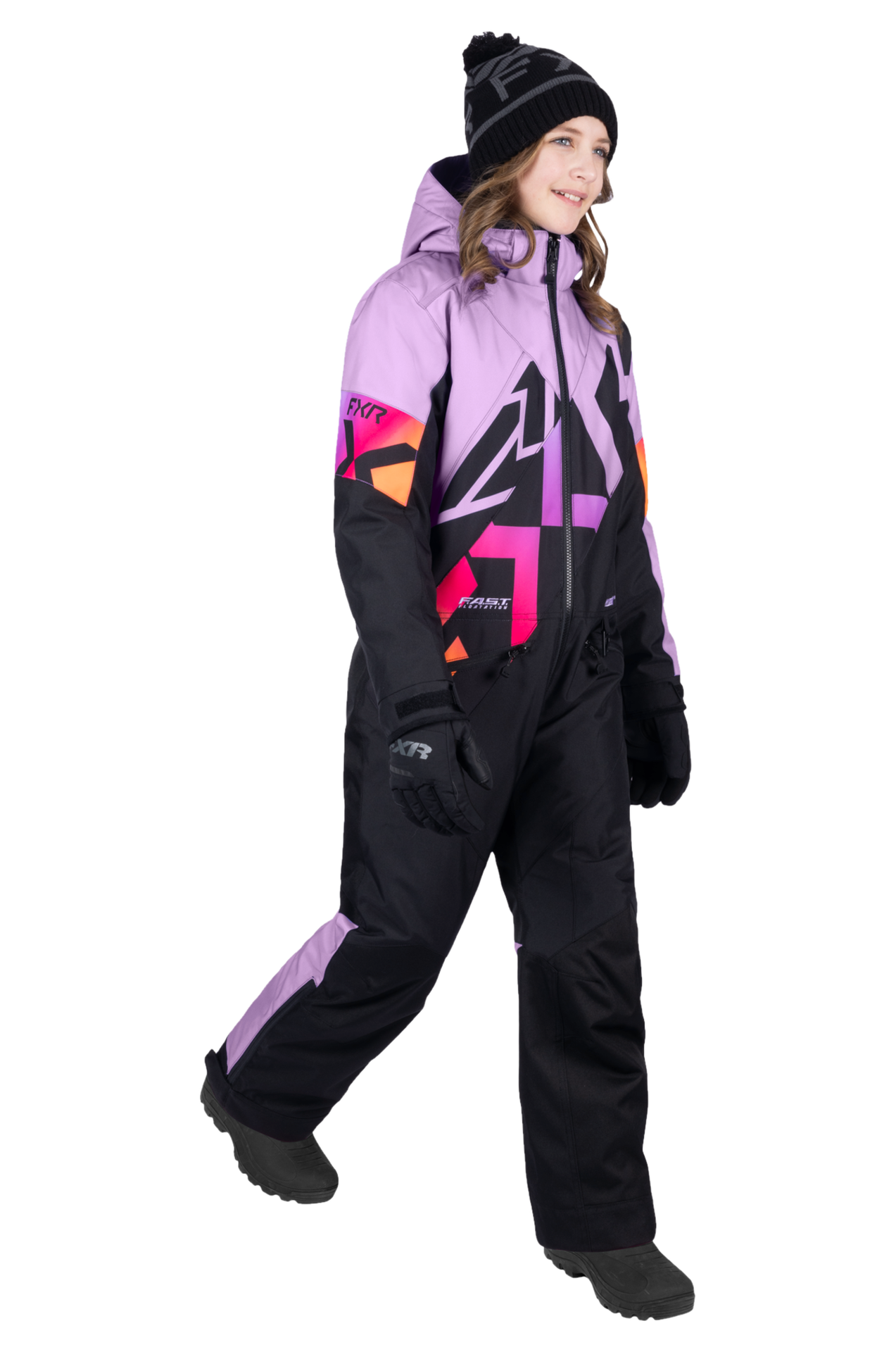 Kombinezon Jednoczęściowy FXR Cold Cross CX 26 Młodzieżowy Czarno/Fioletowy Blask12