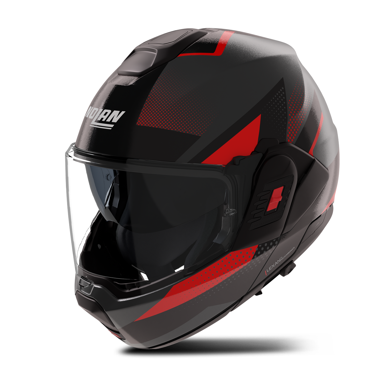 Kask Szczękowy Nolan N-120-1 Ciclone Szary Lava/Czarny/Czerwony MatowyXL