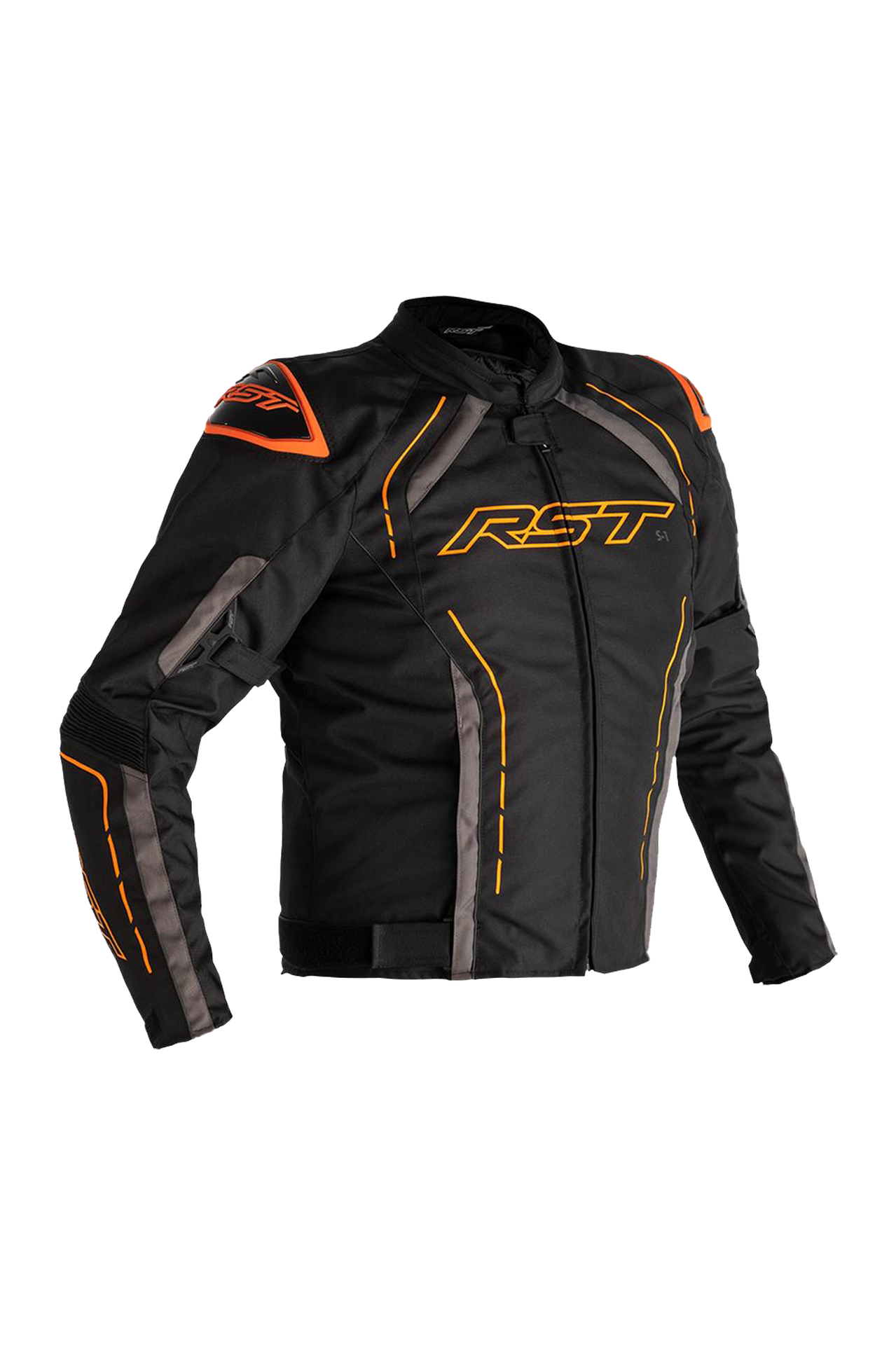 Kurtka Motocyklowa Tekstylna RST S-1 Czarny/Szary/Pomarańczowy3XL