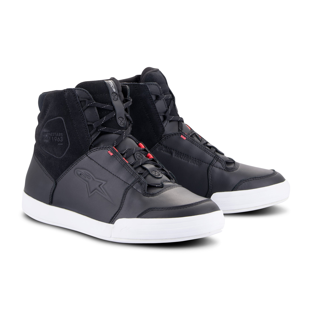 Buty Motocyklowe Alpinestars Chrome Waterproof Damskie Czarny/Złamany Biały/Różowy38,5