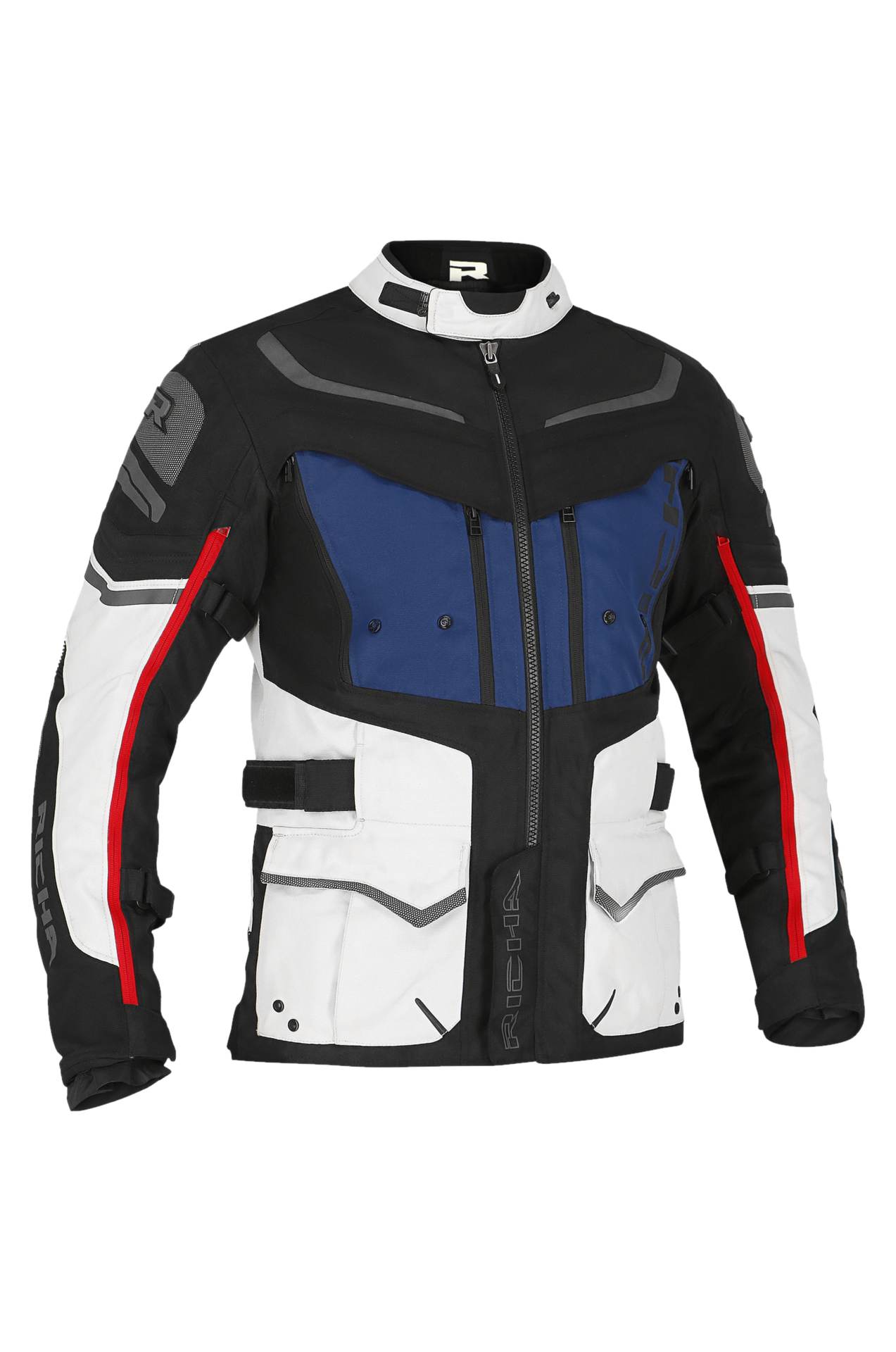 Kurtka Motocyklowa Richa Infinity 2 Adventure Jasnoszary/Niebieski/CzerwonyL