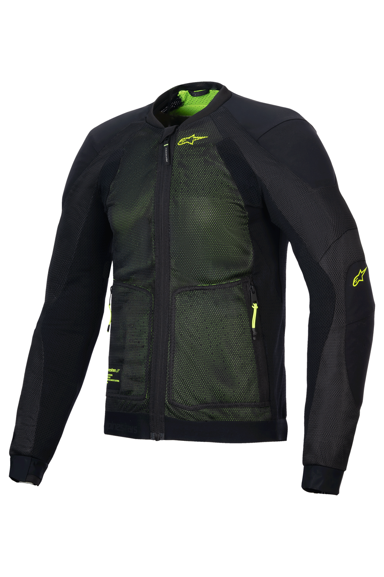 Kurtka Motocyklowa Alpinestars Troop-Air Czarny/Fluorescencyjny żółtyXXL