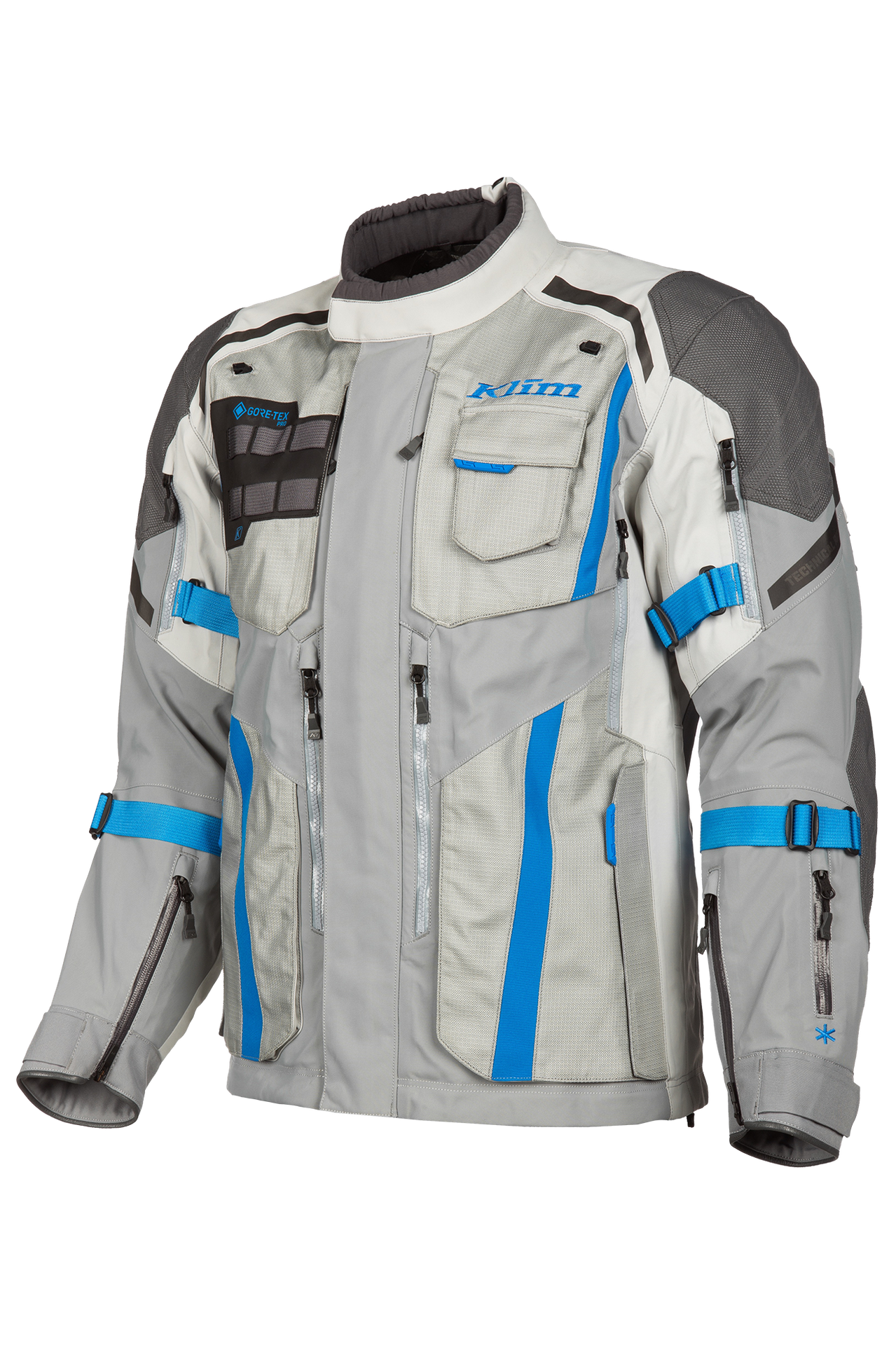 Kurtka Motocyklowa Klim Badlands Pro Chłodny szary/Elektryczny niebieski lemoniadaS