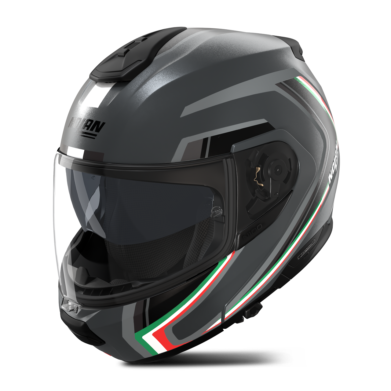 Kask Szczękowy Nolan N100-6 Radiante Szary Lava/Włochy MetalL