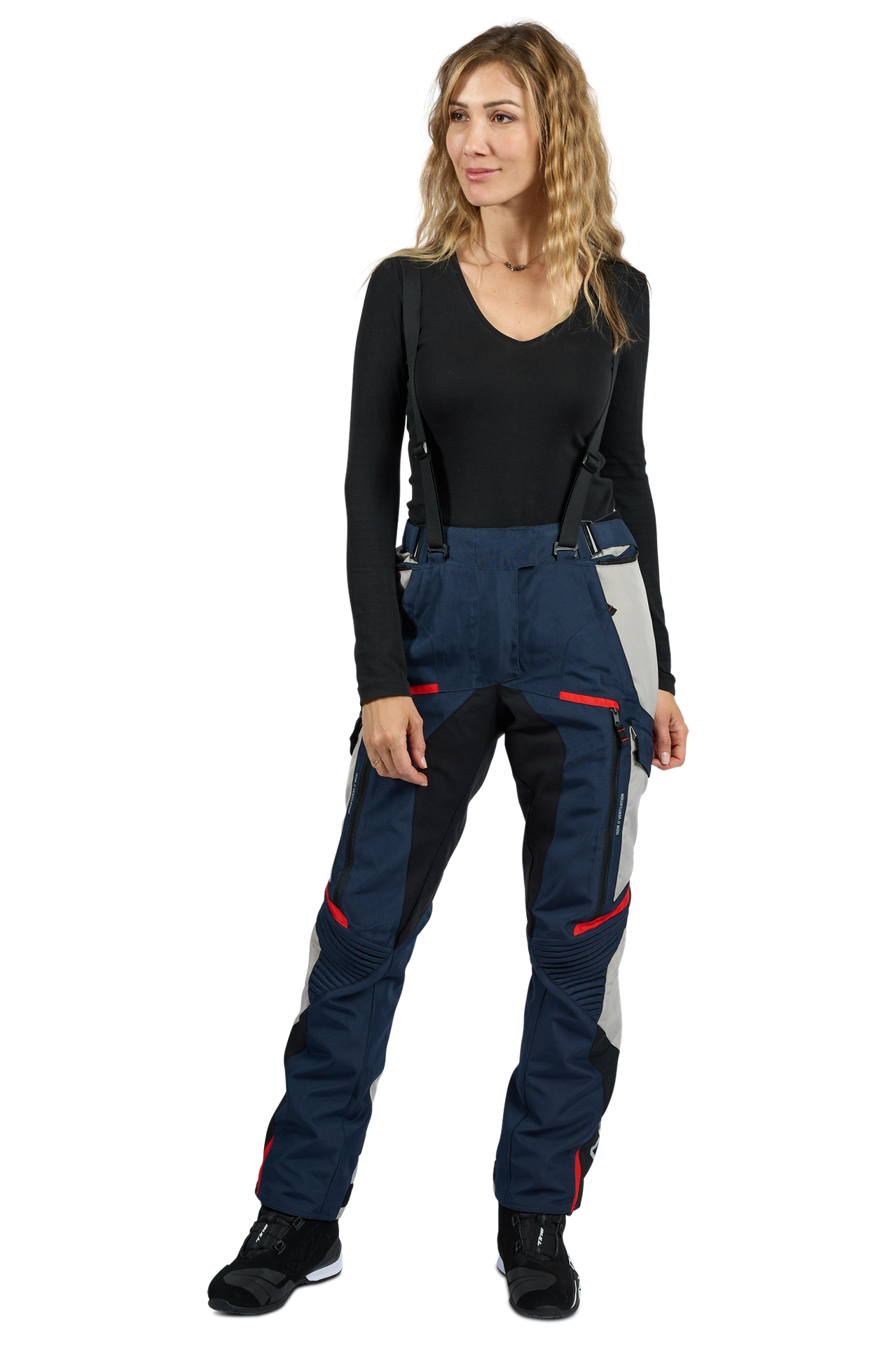 Spodnie Motocyklowe Ixon Midgard PT Damskie Szaro-beżowy/Granatowy/CzarnyXS