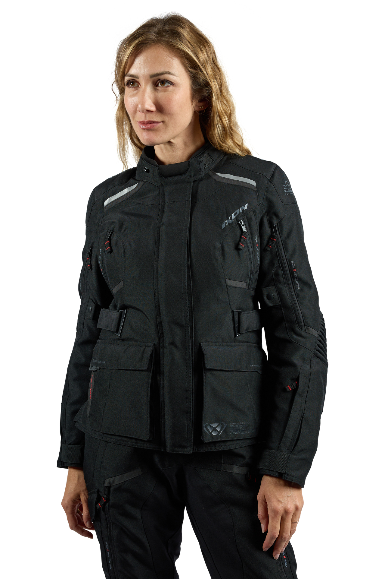 Kurtka Motocyklowa Ixon Midgard Damska Czarny3XL