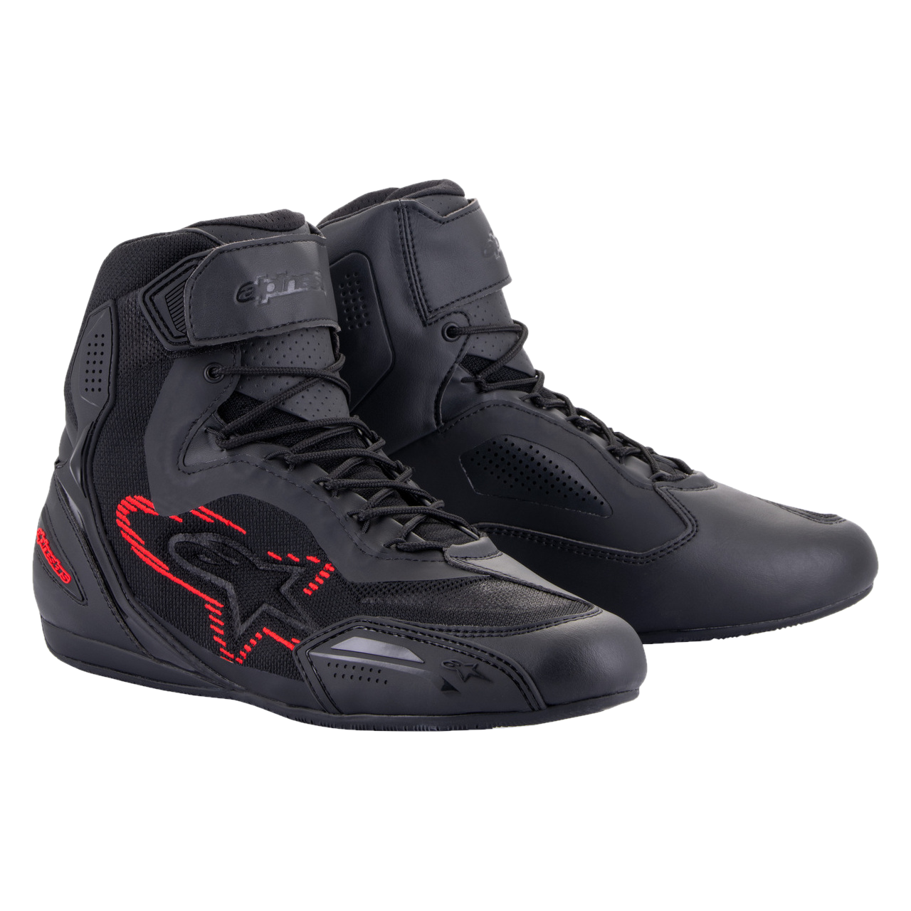 Buty Motocyklowe Alpinestars Faster-3 Rideknit Czarny/Ciemnoszary/Jasnoczerwony48