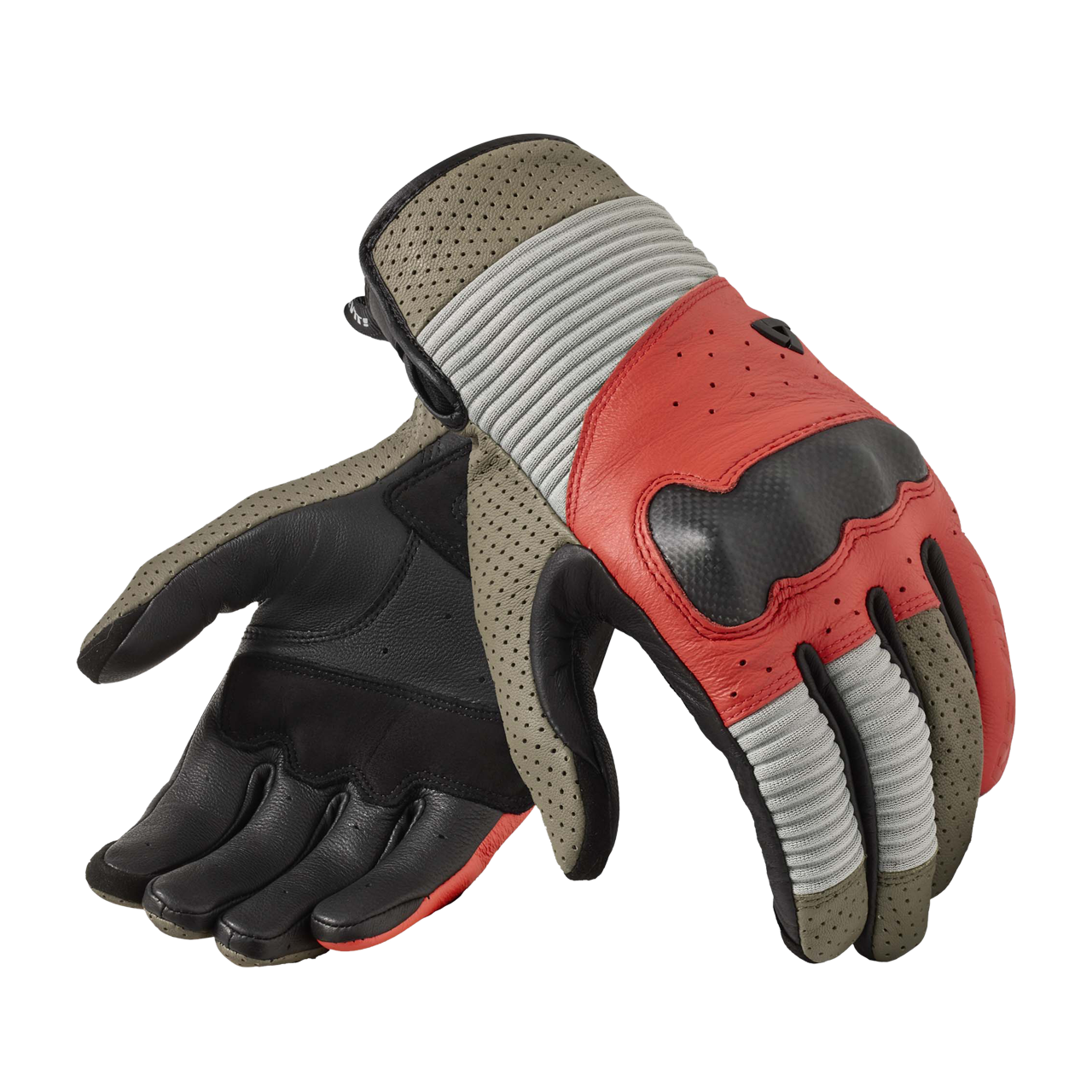 Rękawice Motocyklowe REV'IT! Lewisville Piaskowy/CzerwonyS