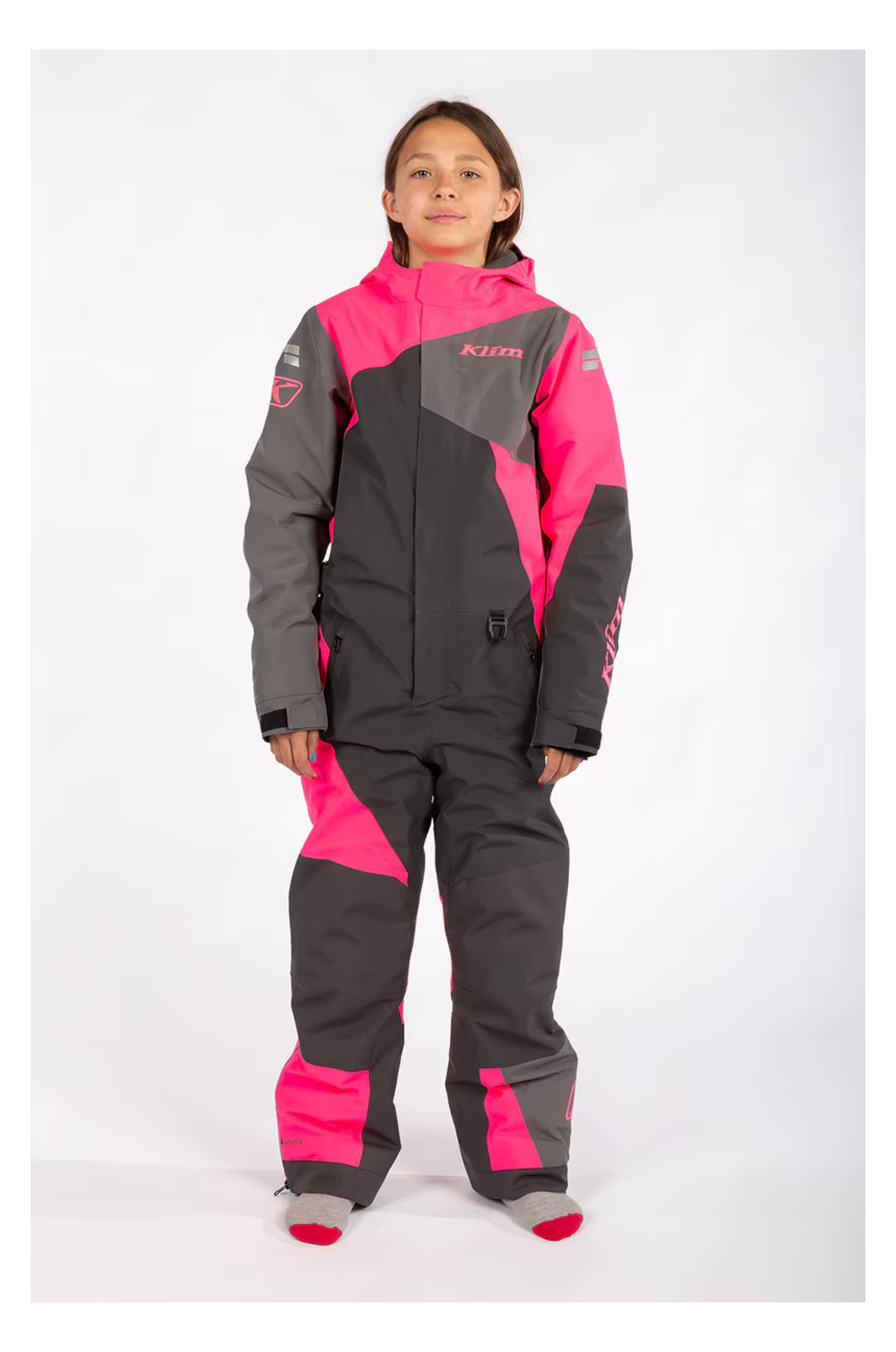 Kombinezon Jednoczęściowy Klim Railslide Dziecięcy Asfalt/Knockout RóżowyM