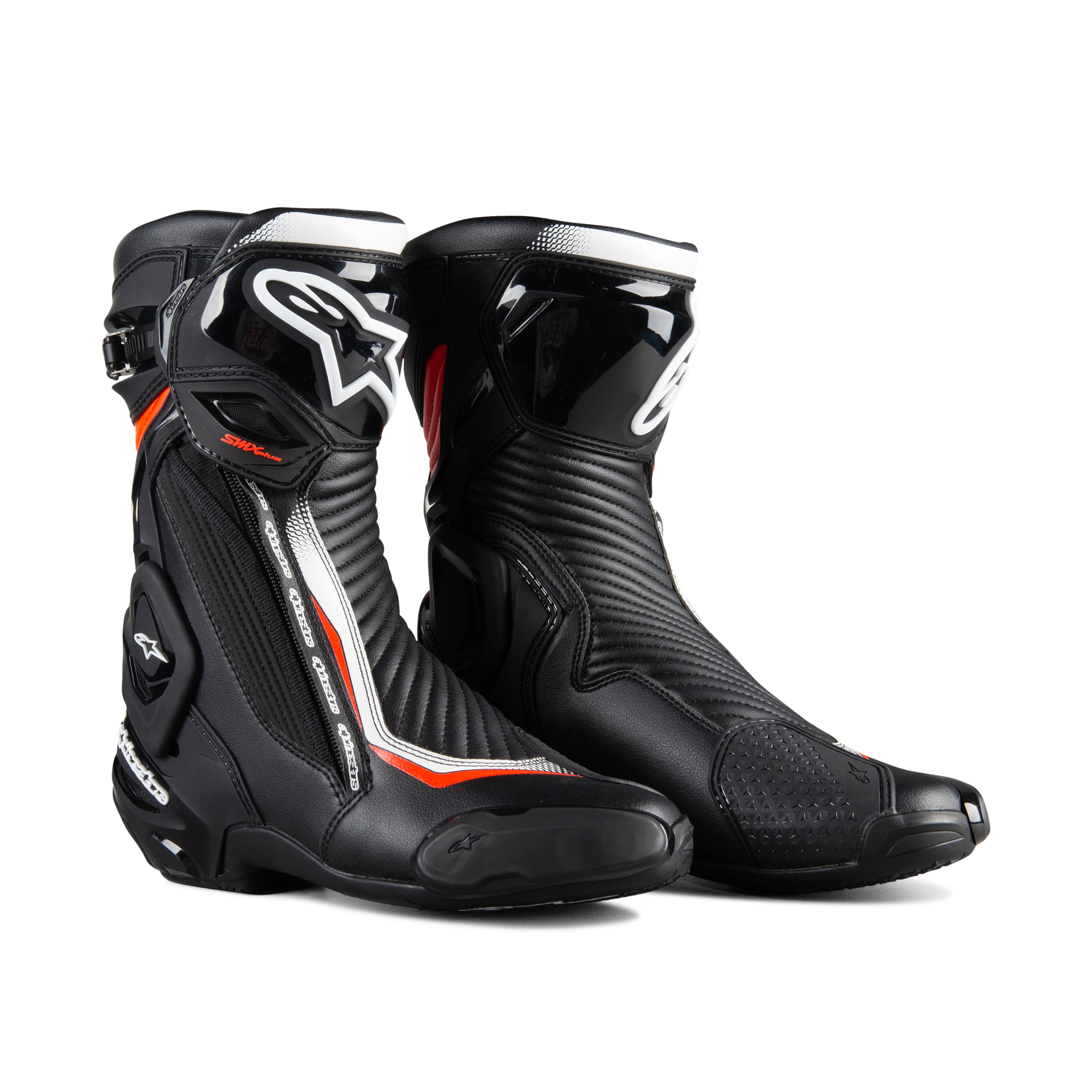 Buty Motocyklowe Alpinestars SMX Plus V2 Czarny/Złamany Biały/Czerwony Fluorescencyjny46