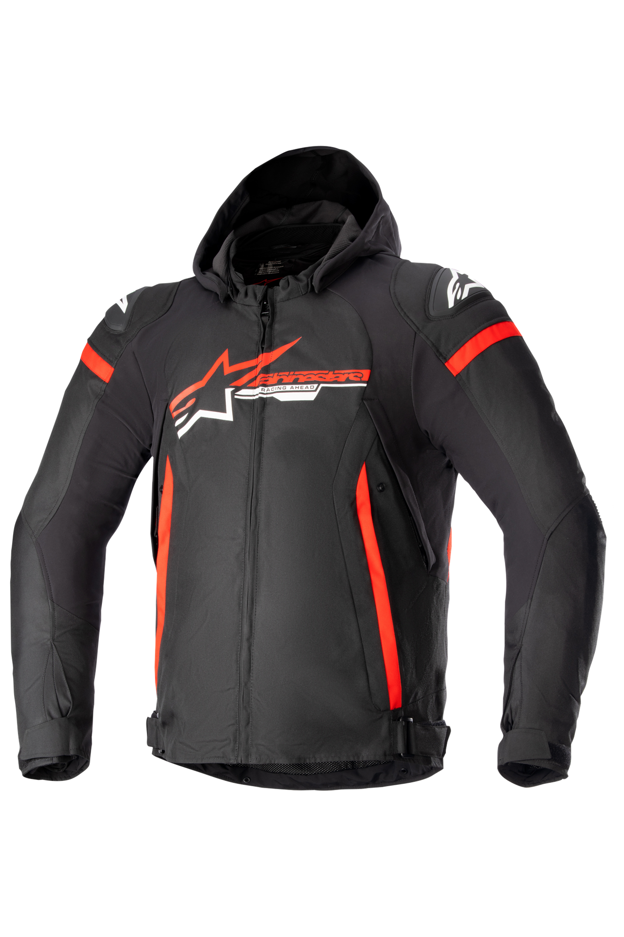 Kurtka Motocyklowa Alpinestars Zaca Waterproof Czarny/Jasnoczerwony/Złamany BiałyXL