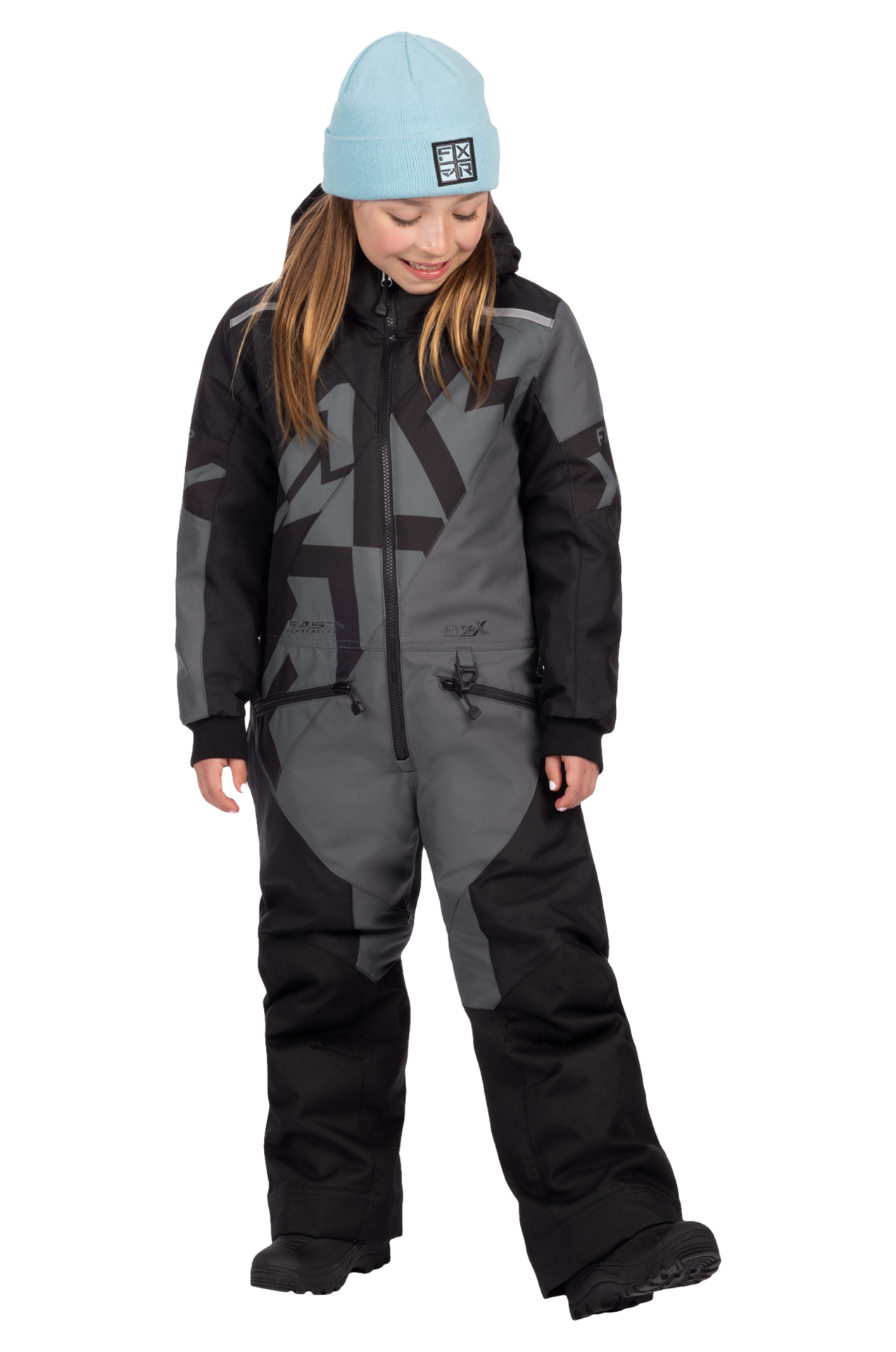 Kombinezon Jednoczęściowy FXR Cold Cross CX 26 Dziecięcy Czarny/Ciemnoszary4