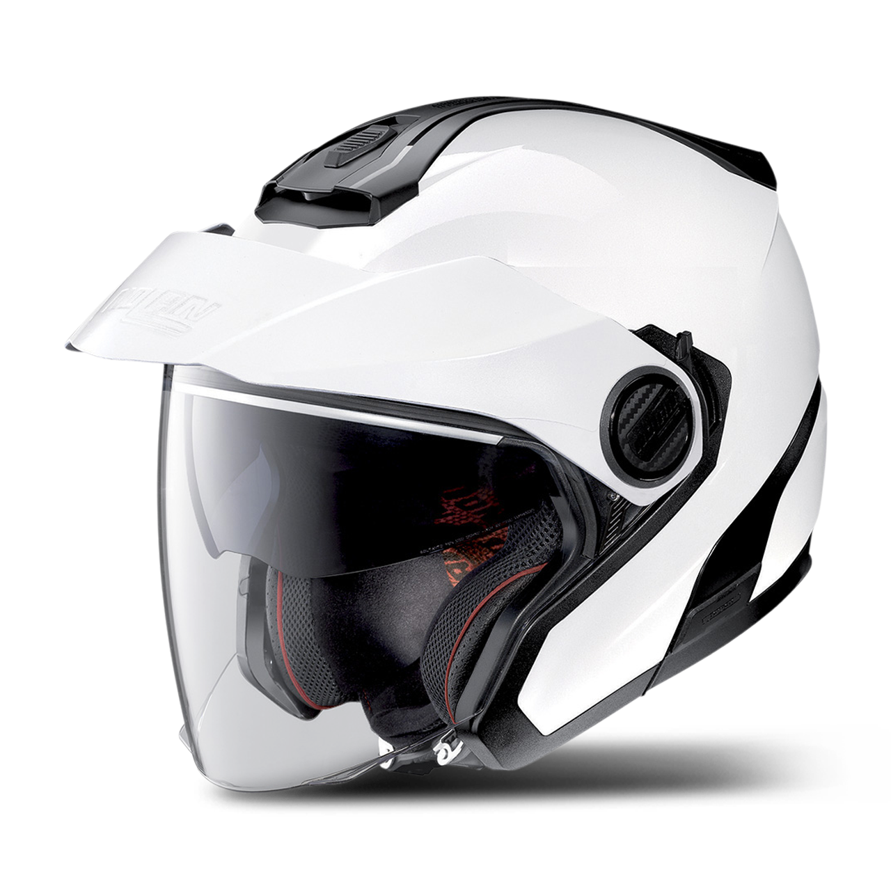 Kask Otwarty Nolan N40-5 Classic N-COM Flat Metal/Złamany BiałyXS