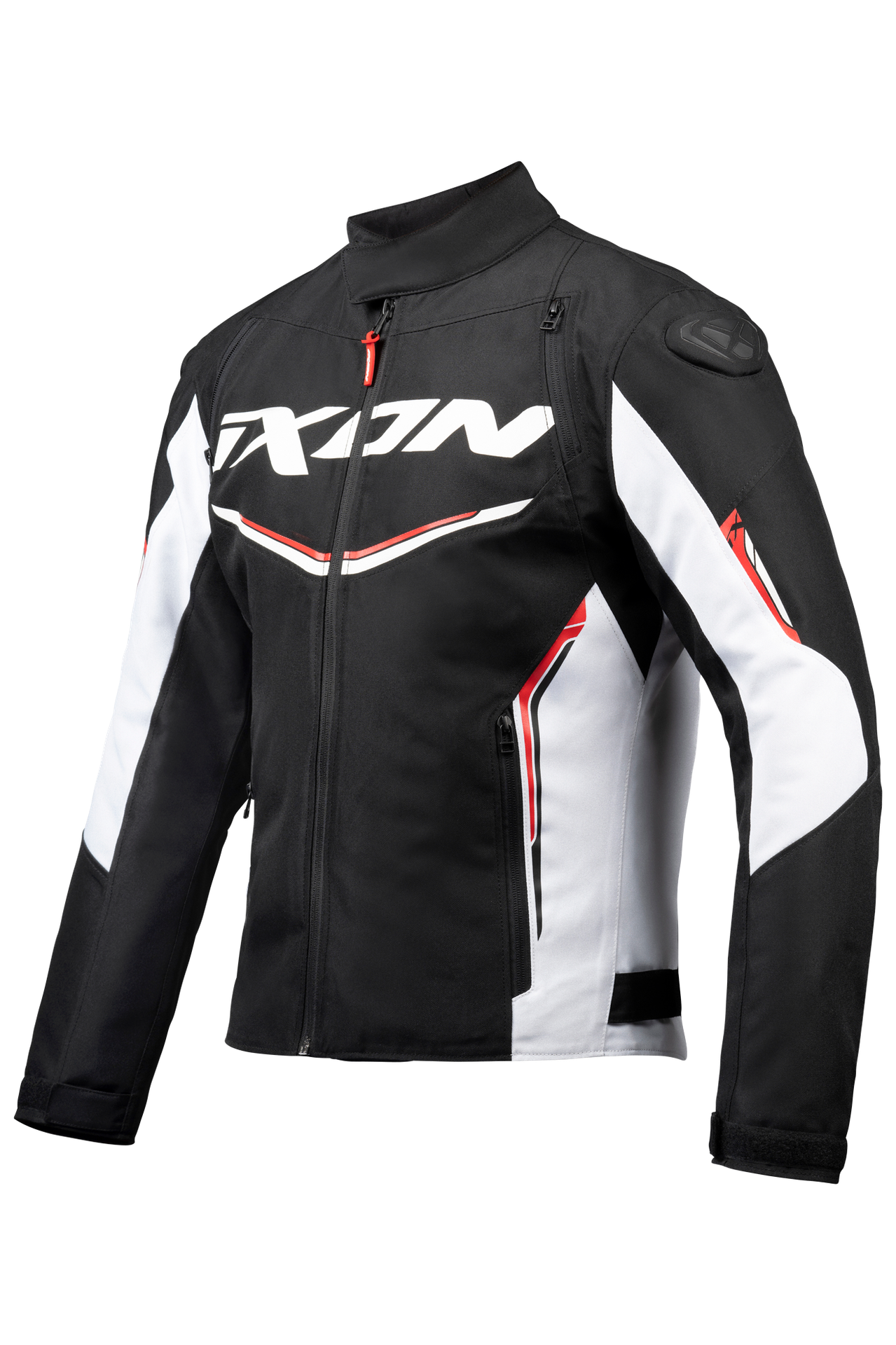 Kurtka Motocyklowa Ixon CORDOLO Czarny/Złamany Biały/CzerwonyXS