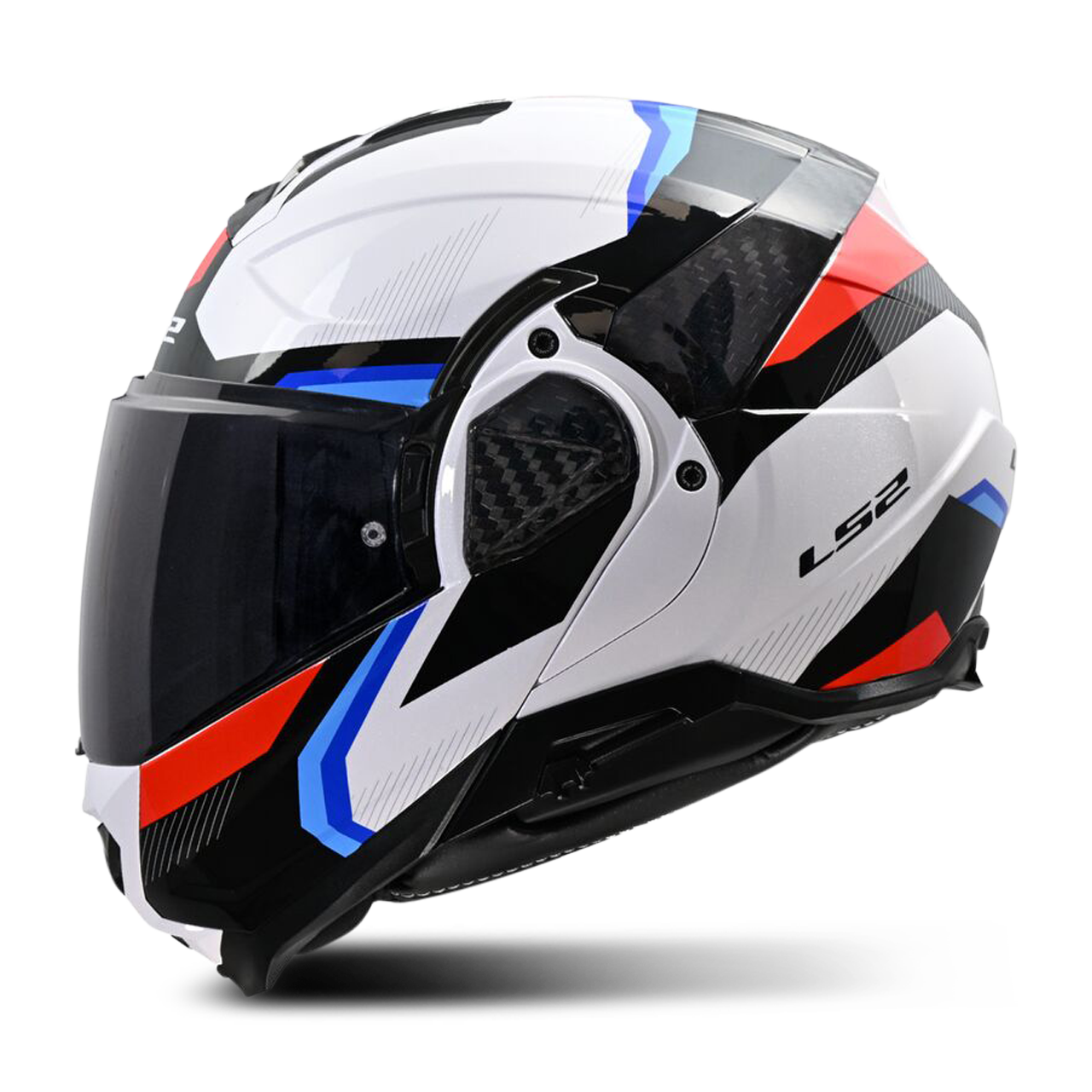 Kask Szczękowy LS2 FF910 Advant II Złamany Biały/Niebieski/CzerwonyXS